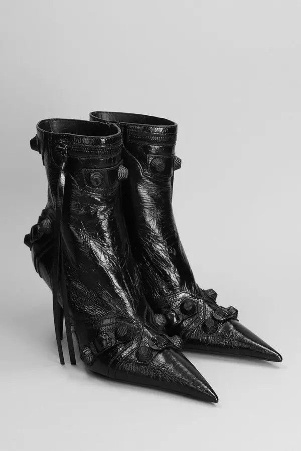 Balenciaga o1y0625 Leather Ankle Boots in Black Size US 9 / IT 39 - 5 Thumbnail