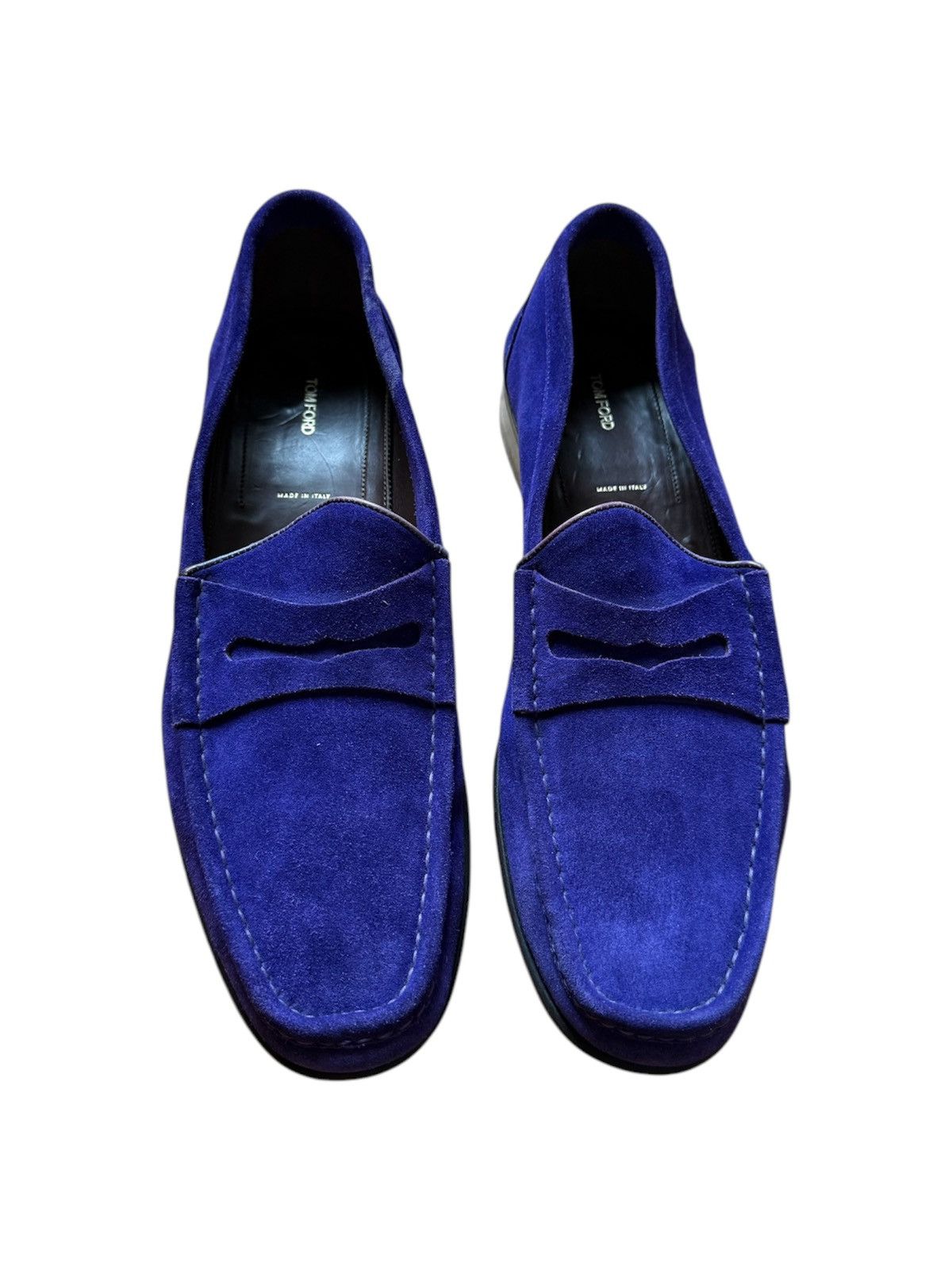 Tom Ford Purple Velvet Suede Slip In Loafers Size US 11 / EU 44 - 3 Thumbnail