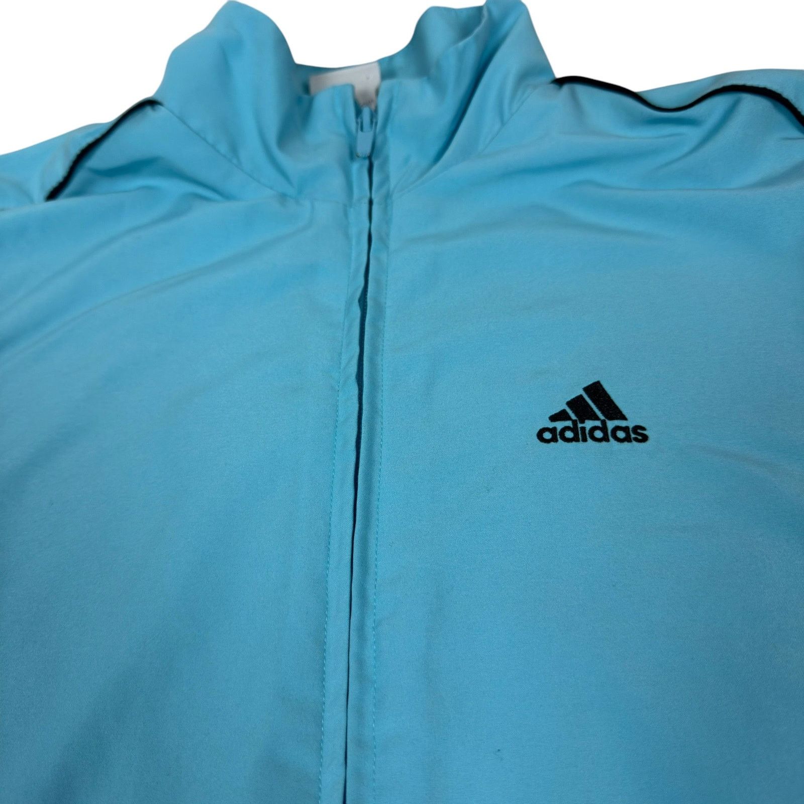 Adidas Adidas Women's Aqua Logo Full Zip Track Jacket Small Size S / US 4 / IT 40 - 3 Thumbnail