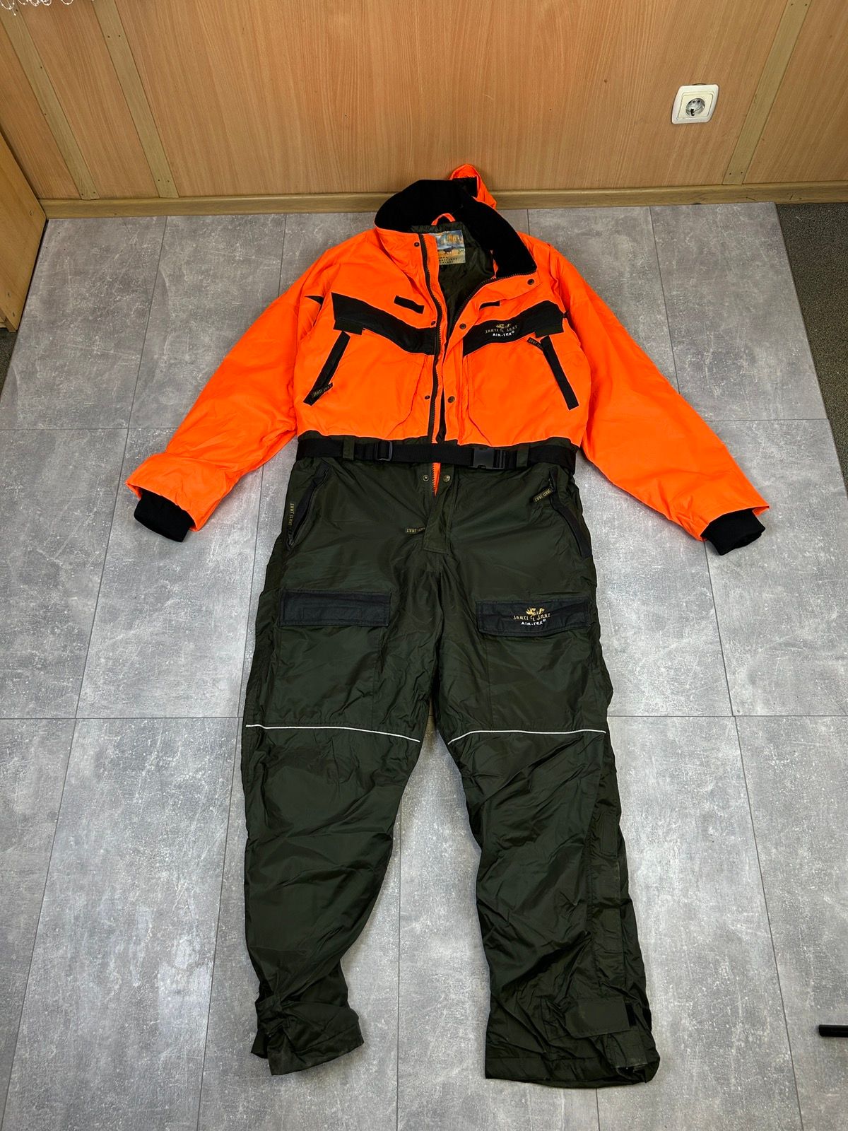 Pre-owned Outdoor Life X Vintage Mens Vintage Jahti Jakt Air-tex Overalls Outdoor Life Size L In Green/orange