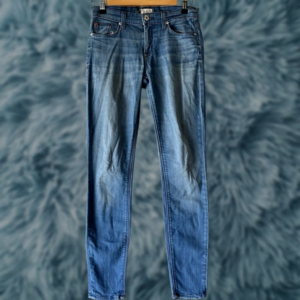 Hudson Hudson Jeans Womens Skinny Medium Wash Stretch Denim Blue Jeans Size 25 Size 42" / US 20 - 1 Thumbnail