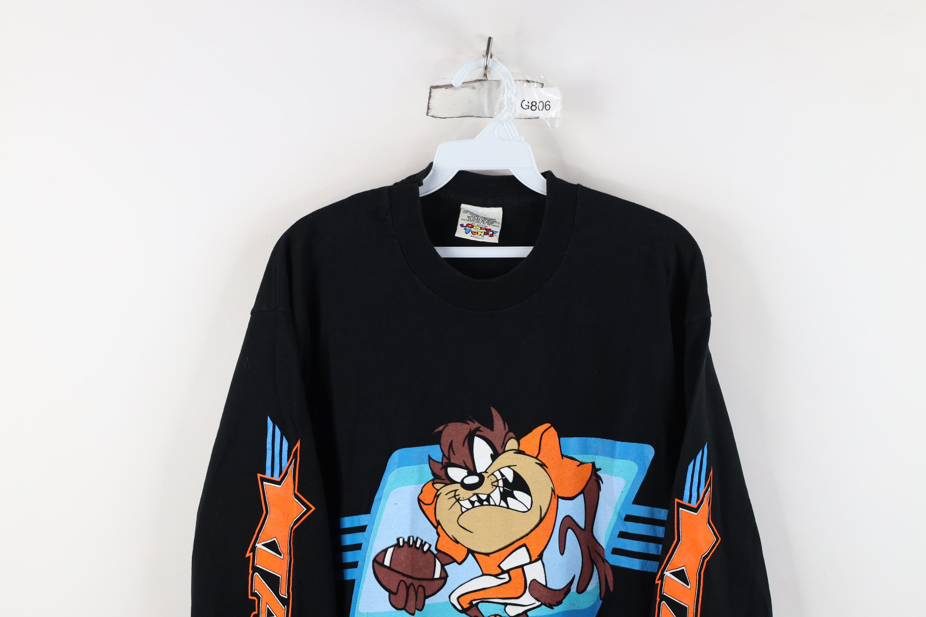 Vintage Vintage 90s Looney Tunes Tazmanian Devil Long Sleeve T-Shirt Size US M / EU 48-50 / 2 - 2 Thumbnail