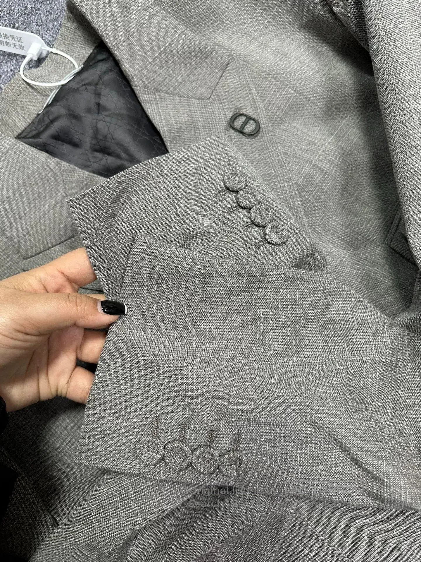 Dior Dior Gray Double Breasted Suit Jacket. Size US M / EU 48-50 / 2 - 6 Thumbnail