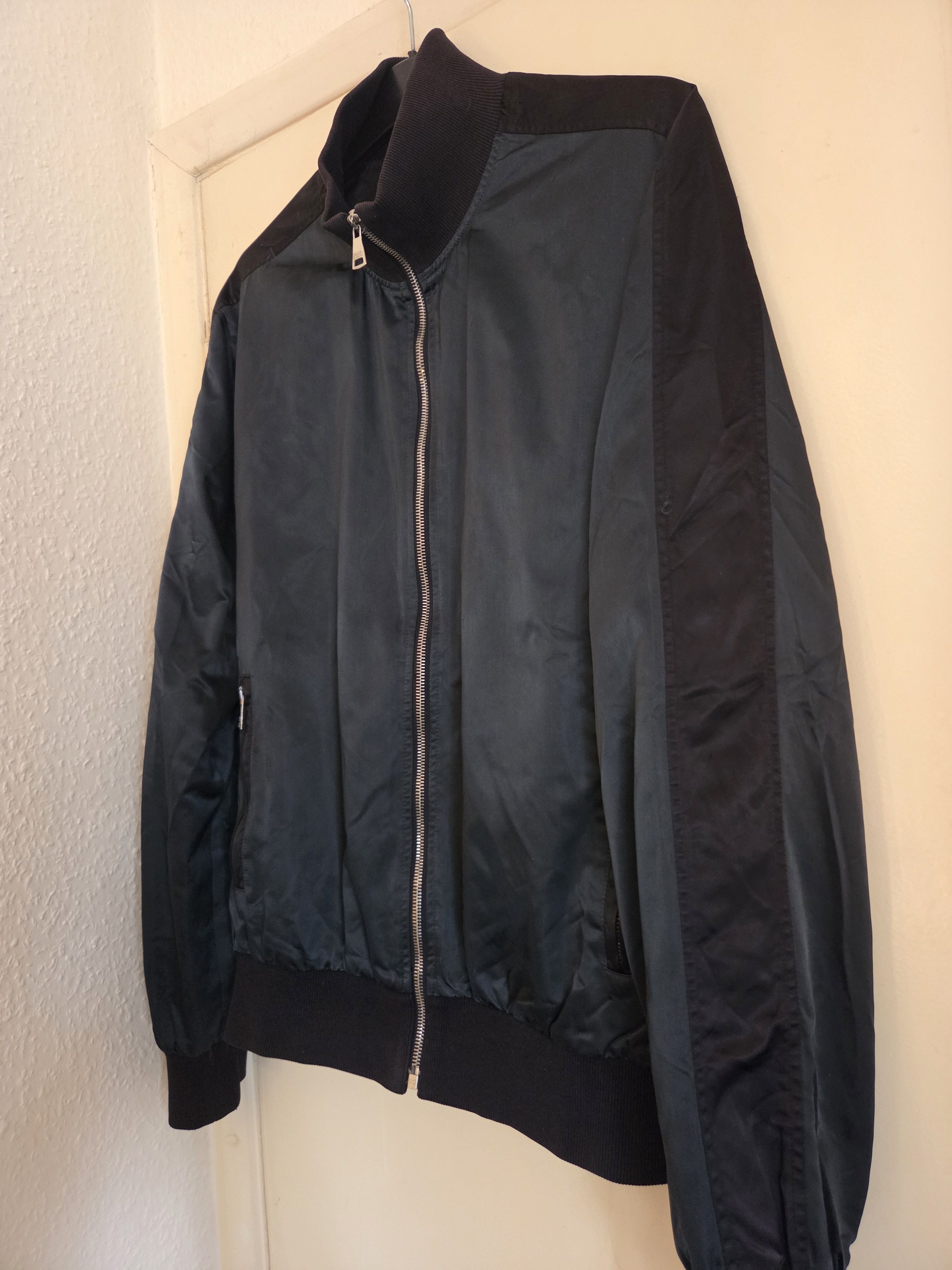 Dolce & Gabbana Dolce & Gabbana Satin Bomber Jacket Metallic Petrol Green M Size US M / EU 48-50 / 2 - 3 Thumbnail