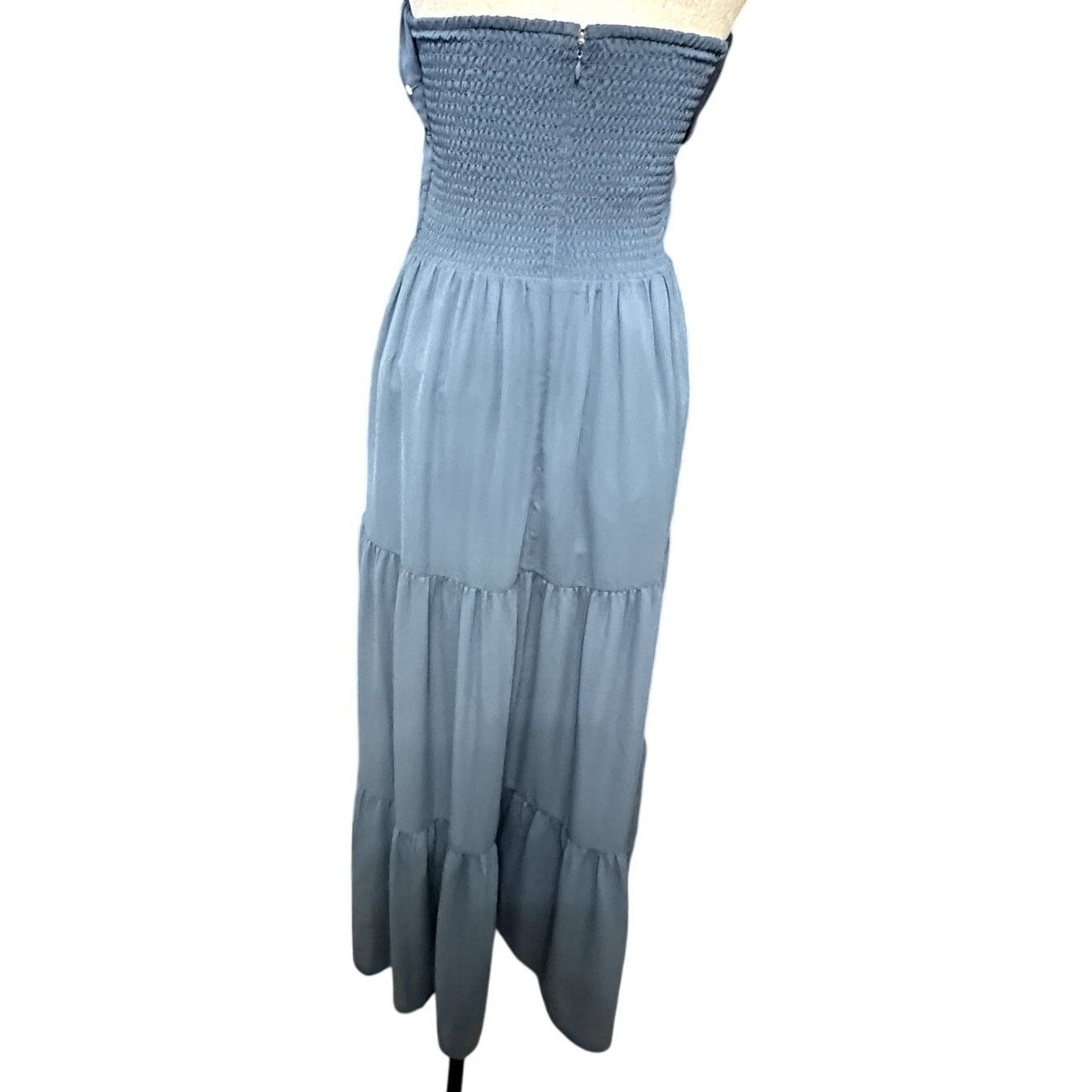 Other WAYF Talia Tiered Maxi Dress Strapless Smocked Blue W M NWOT Size M / US 6-8 / IT 42-44 - 5 Thumbnail