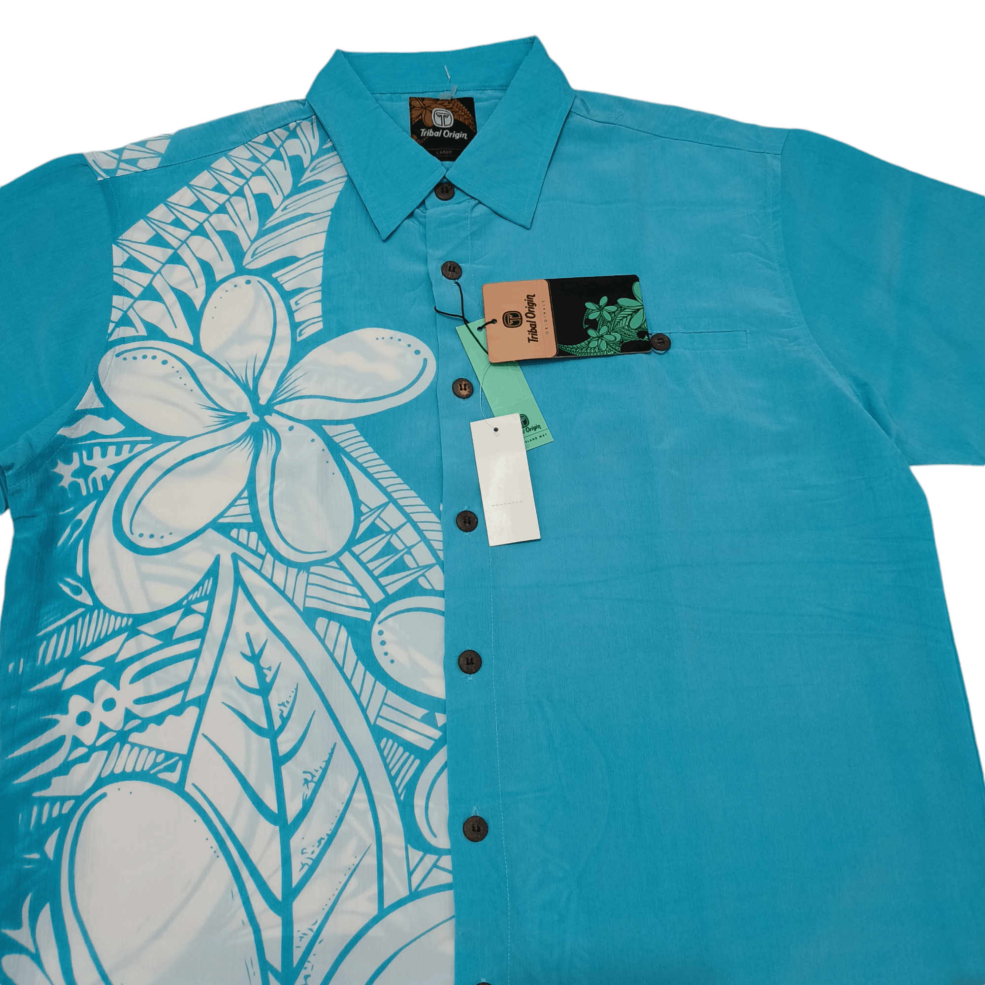 Other Deadstock! NWT! Tribal Origin Leaf Hawaiian Aloha Shirt Size US L / EU 52-54 / 3 - 3 Thumbnail