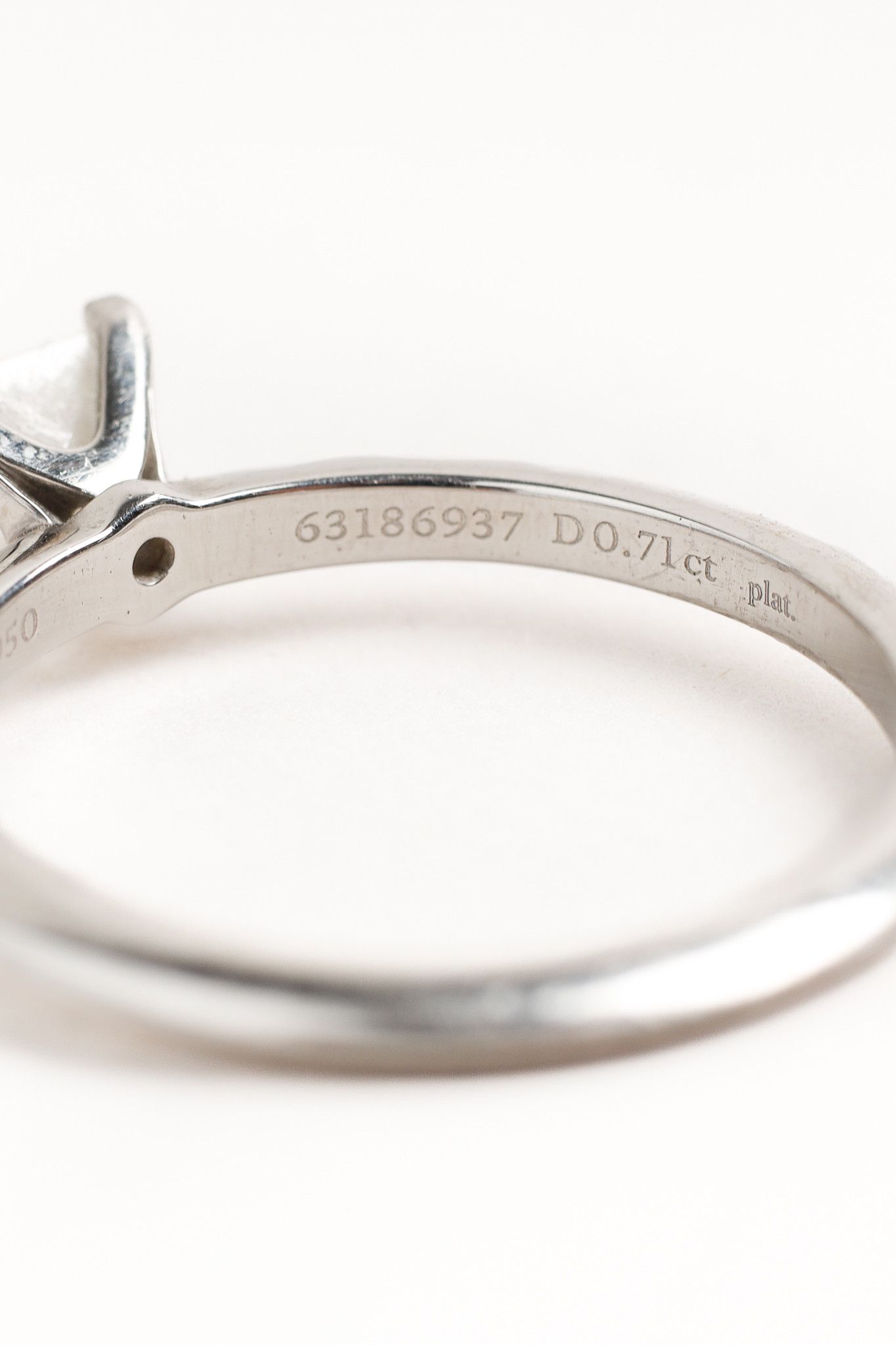 Tiffany & Co. Tiffany & Co. Platinum & .71 Carat Diamond Solitaire Ring Size ONE SIZE - 3 Thumbnail