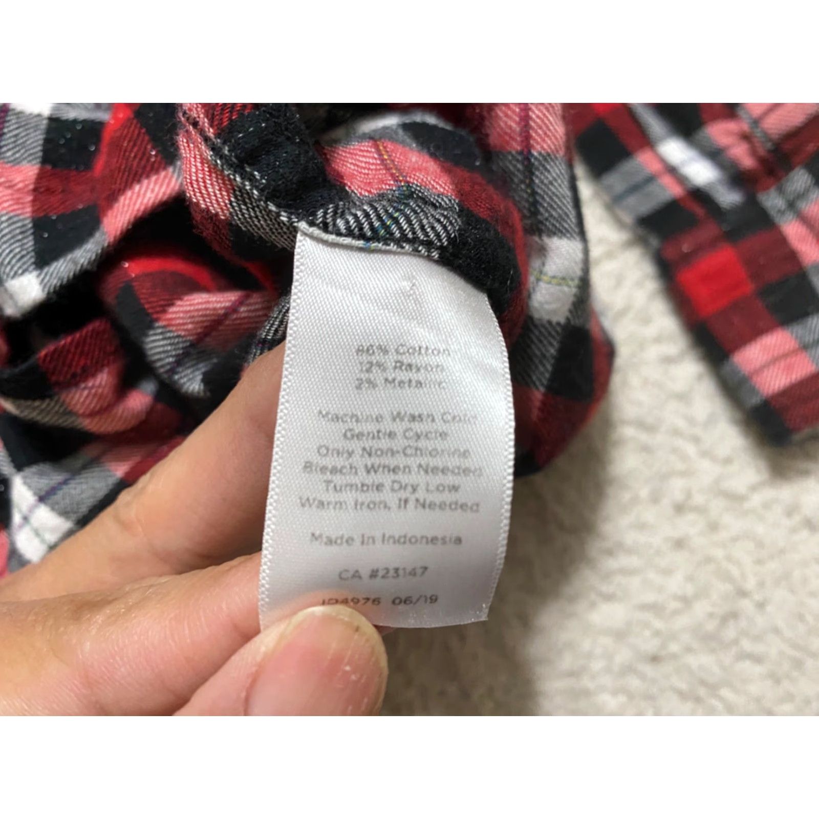 Talbots Talbots Shirt Womens XS Multicolor Plaid Long Sleeve Button-Down Cotton Rayon Blouse Casual Size XS / US 0-2 / IT 36-38 - 6 Thumbnail