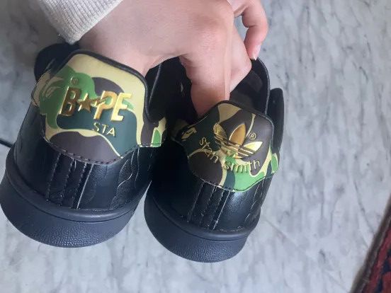 Adidas BAPE x Adidas Stan Smith '30th Anniversary - Black' DS EU 36 Size US 6 / IT 36 - 4 Thumbnail