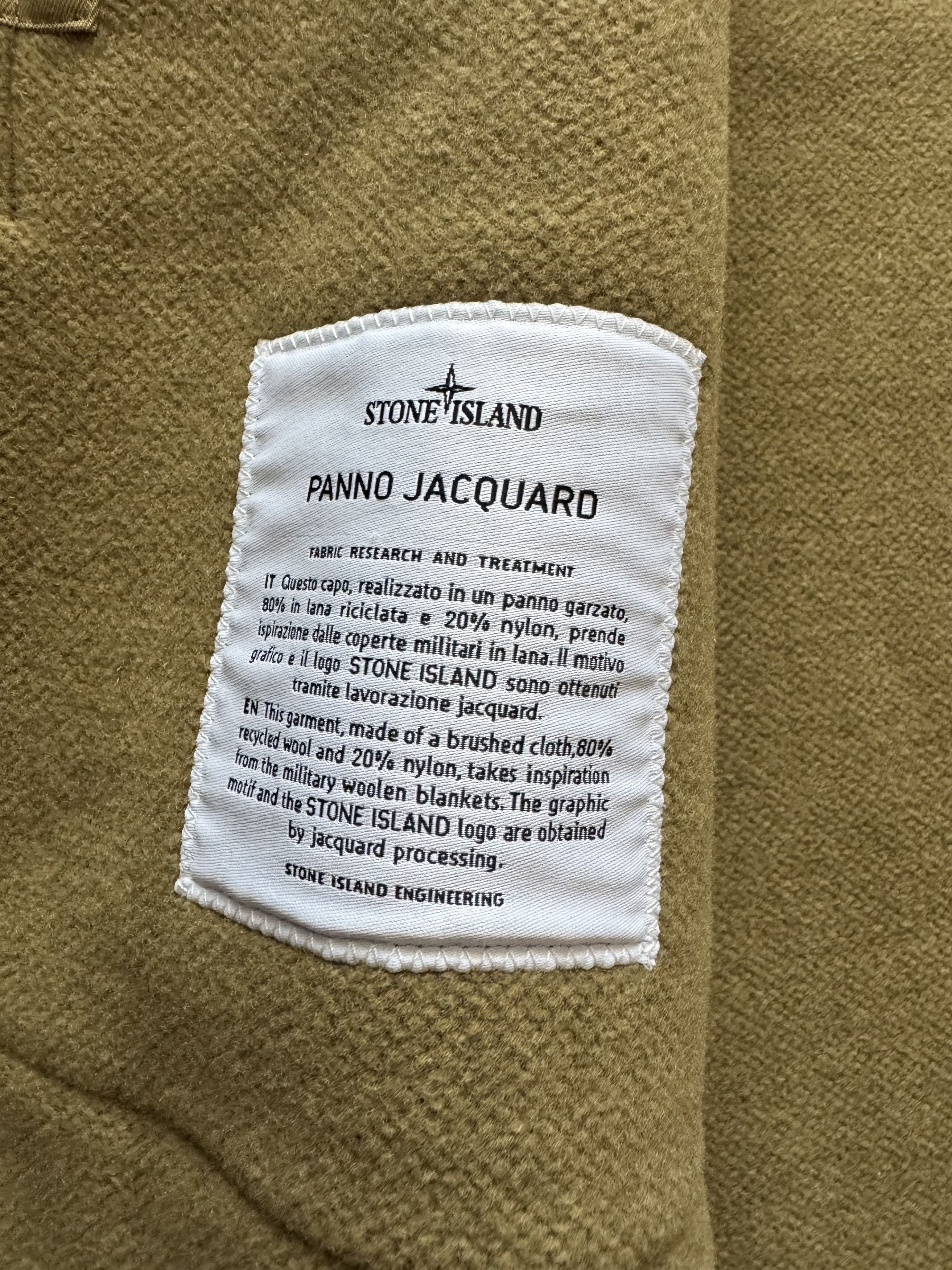 Stone Island Stone Island Panno Jacquard Wool Long Coat Green Jacket Size US S / EU 44-46 / 1 - 13 Thumbnail