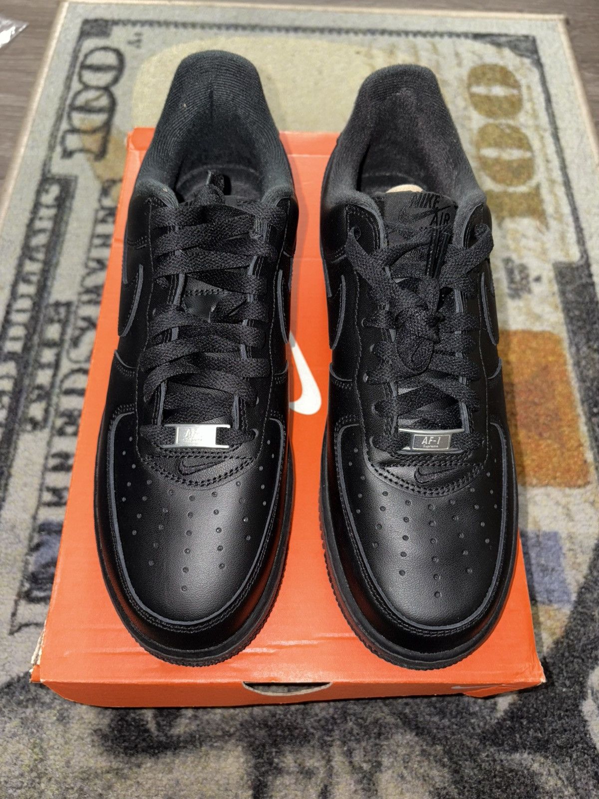 Nike × Supreme Supreme Nike Air Force 1 Low Black Size US 8 / EU 41 - 3 Thumbnail