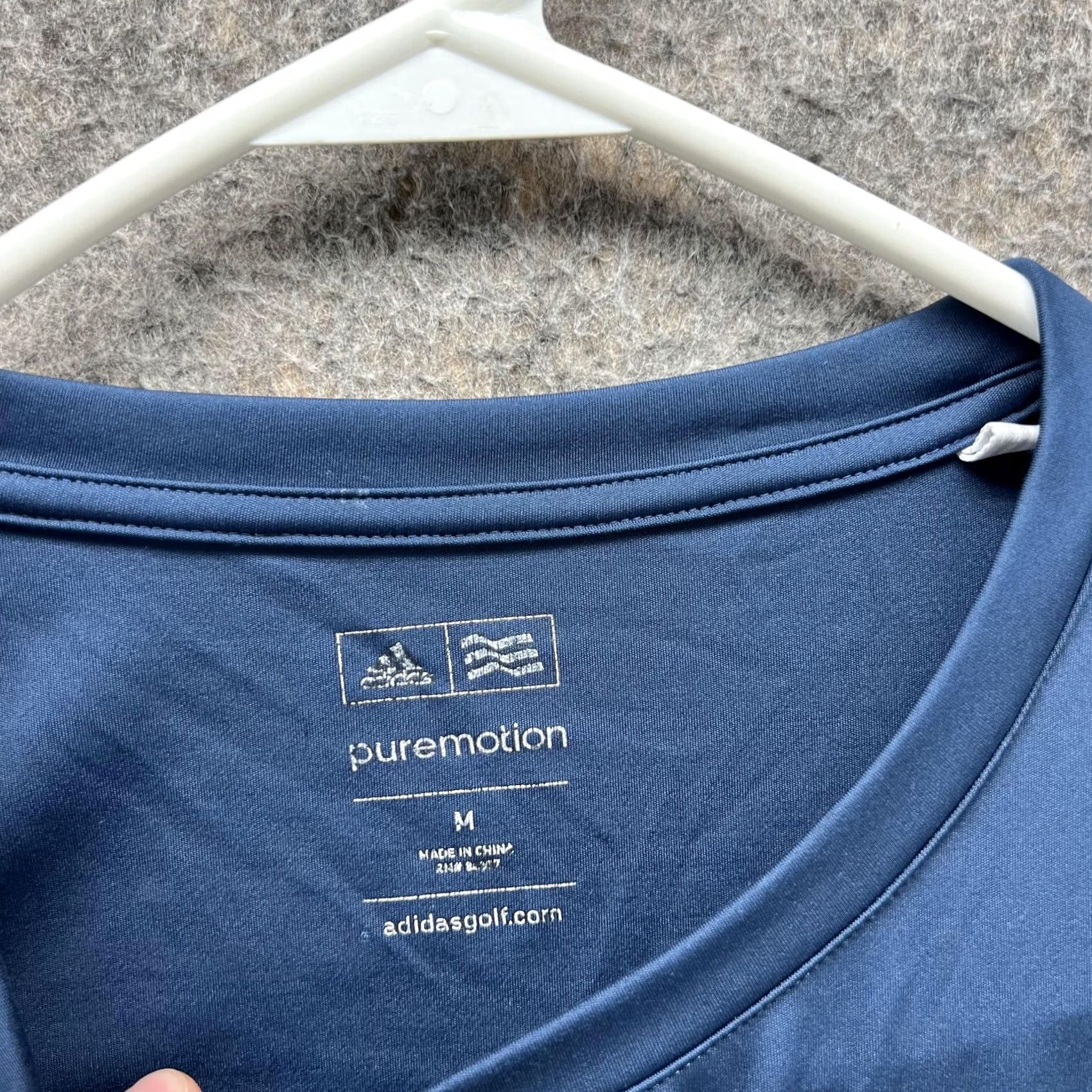 Adidas Adidas Shirt Men Medium Trefoil Blue Navy Pure Motion Polyester Crewneck Spandex Vintage No Size US M / EU 48-50 / 2 - 4 Thumbnail