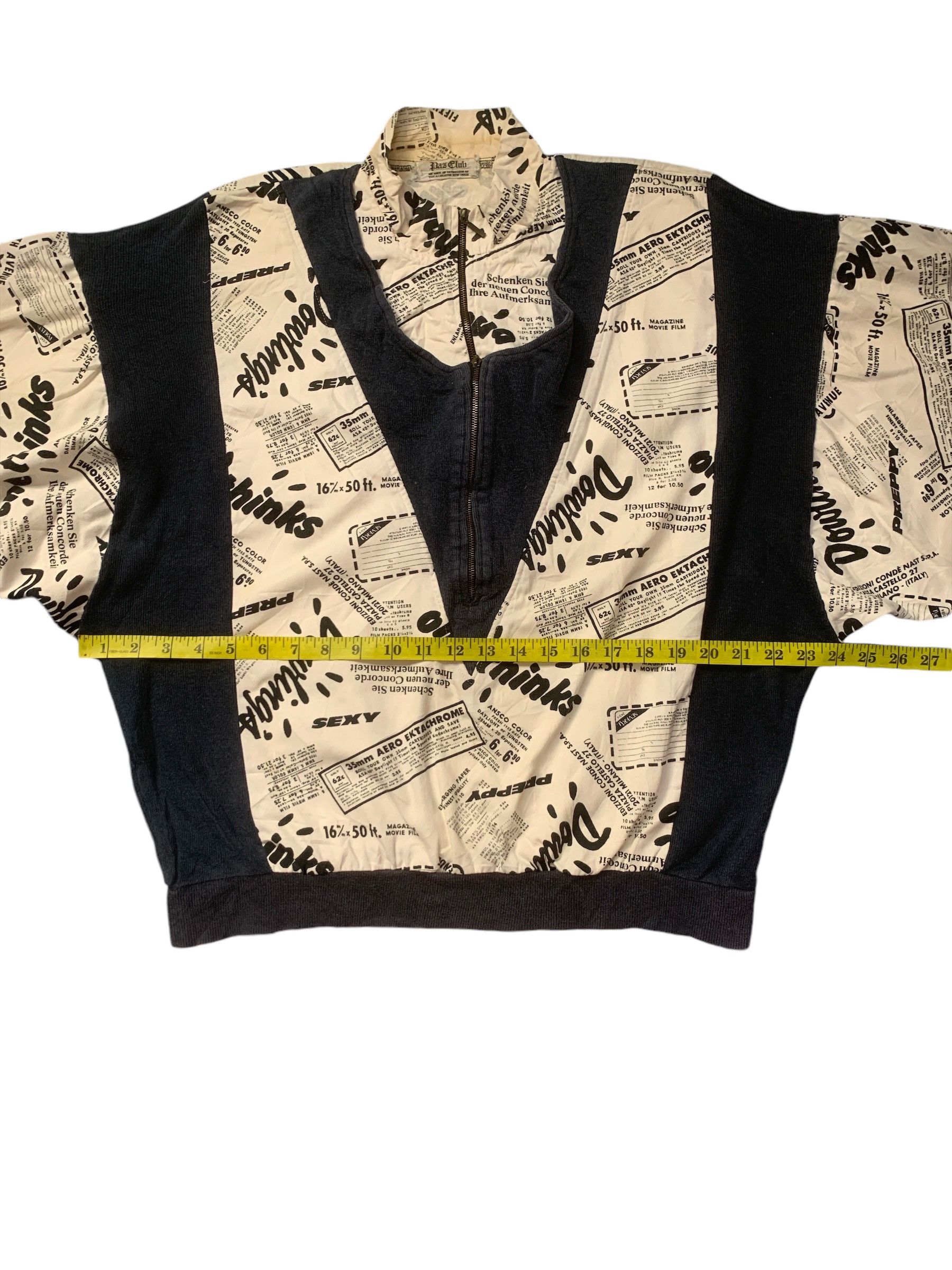 Japanese Brand × Vintage Rare Design Vintage Paz Club Fullprint Sweater Size L / US 10 / IT 46 - 7 Thumbnail