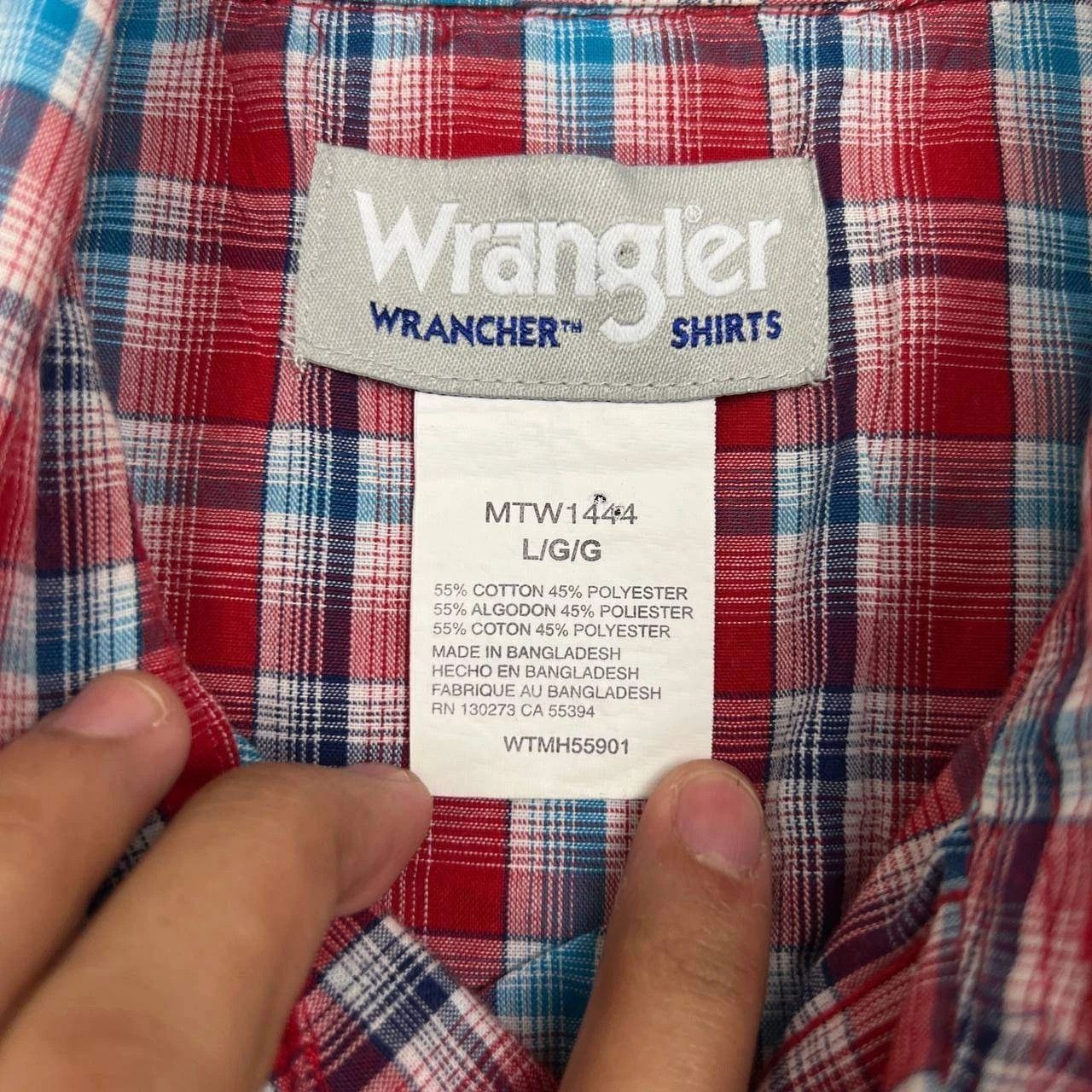 Wrangler Wrangler Button Up Shirt Men Red Plaid Collared Pocket L Size US L / EU 52-54 / 3 - 2 Thumbnail