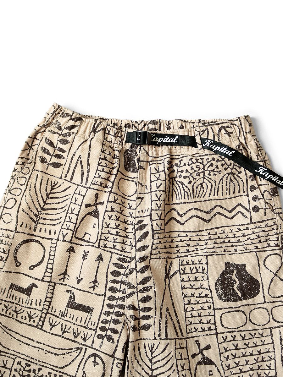 Kapital Kapital Canvas canyon land pattern easy shorts Size US 34 / EU 50 - 4 Thumbnail