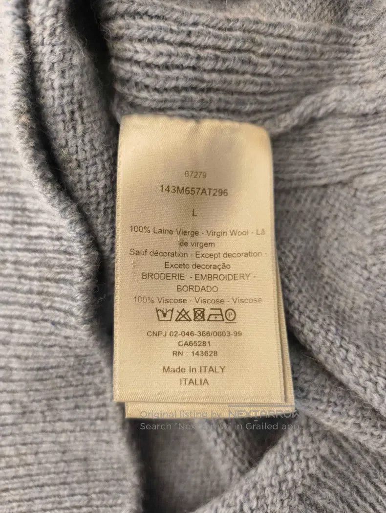 Dior Dior Haze blue woollen sweater pullover sweatshirt sweater Size US L / EU 52-54 / 3 - 5 Thumbnail
