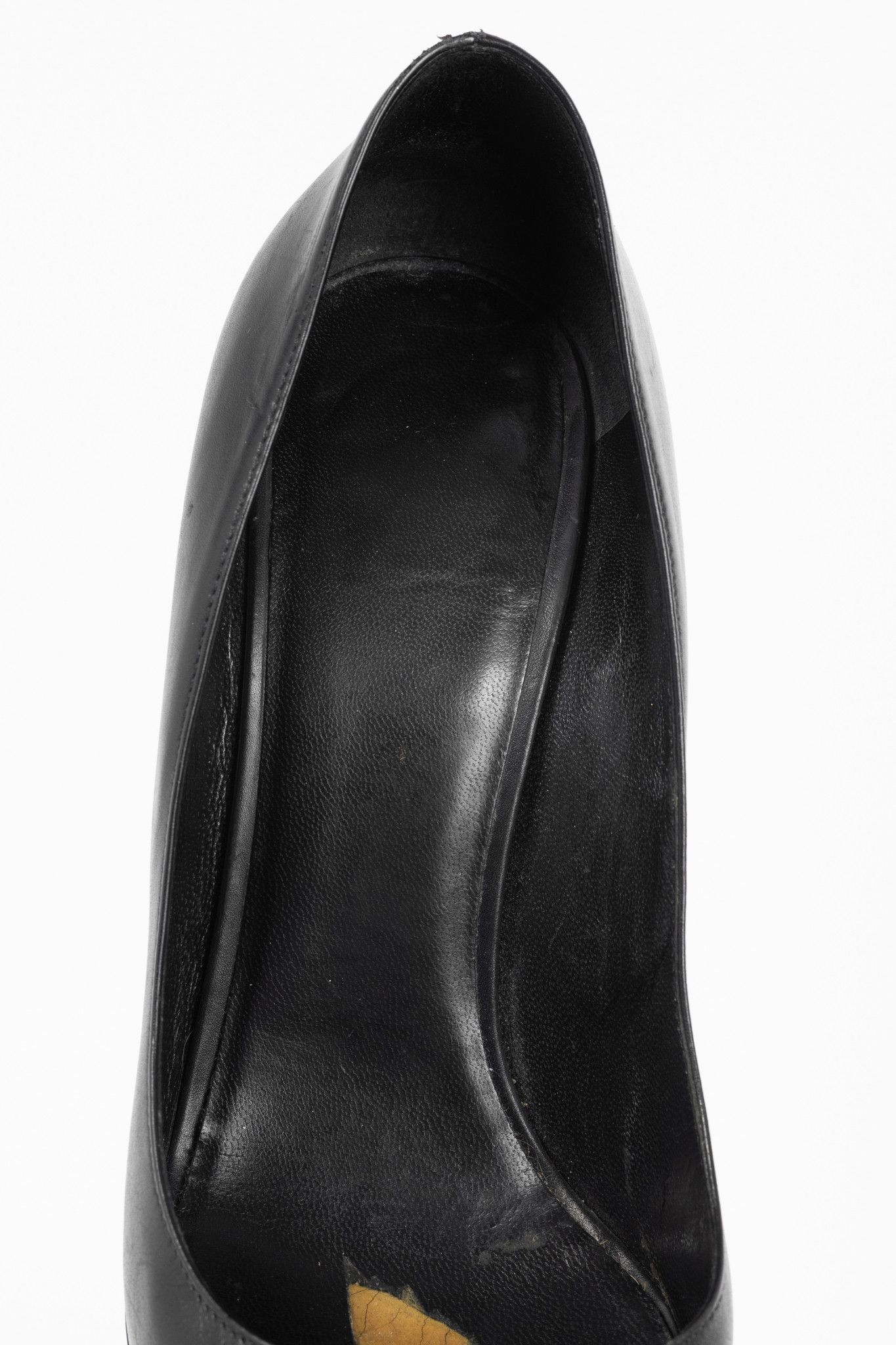 Saint Laurent Paris Saint Laurent Black Leather Pointed-Toe Pumps Size US 9 / IT 39 - 8 Thumbnail