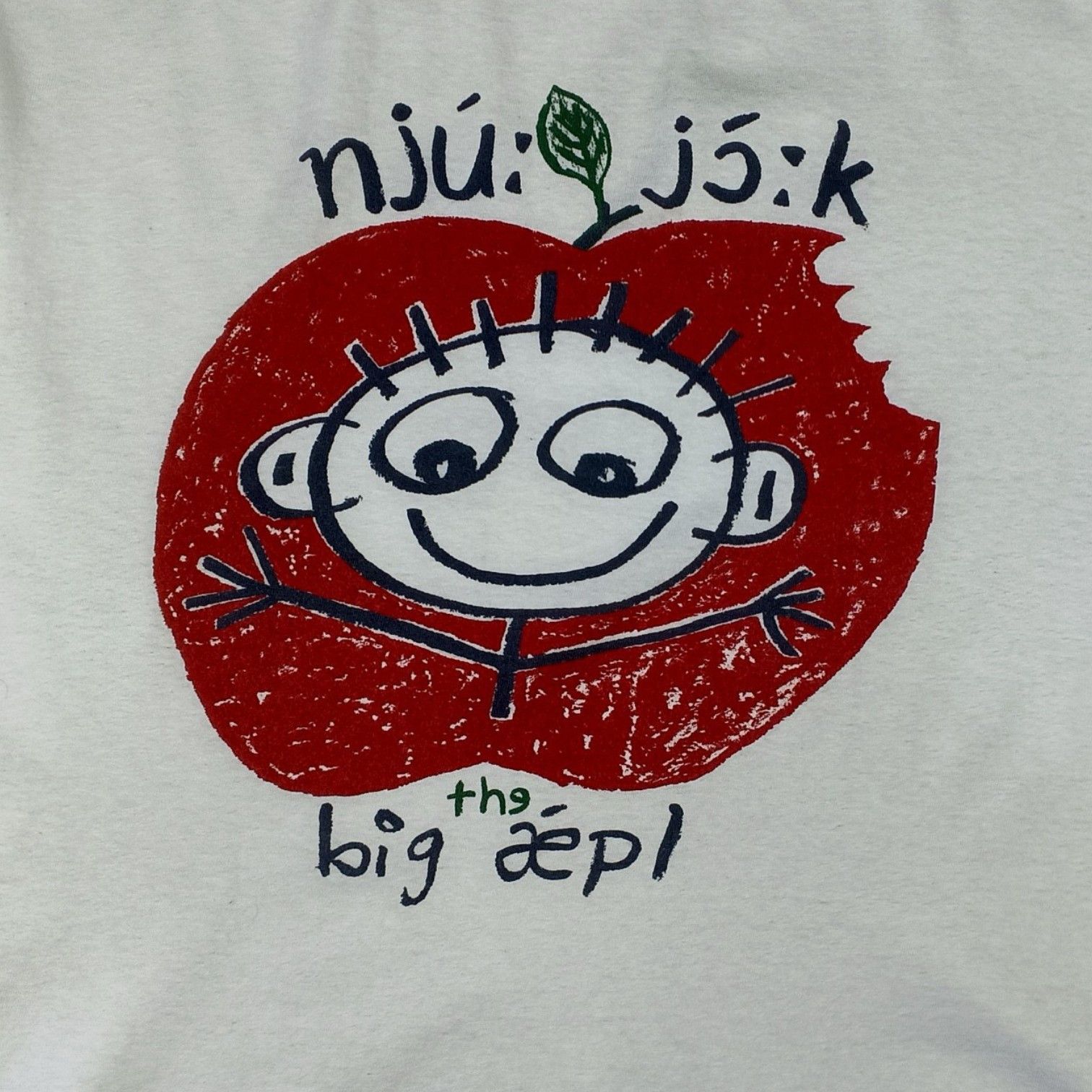 Vintage Vintage 90's BIG AEPL Big Apple T-Shirt Single Stitches Size US L / EU 52-54 / 3 - 5 Thumbnail