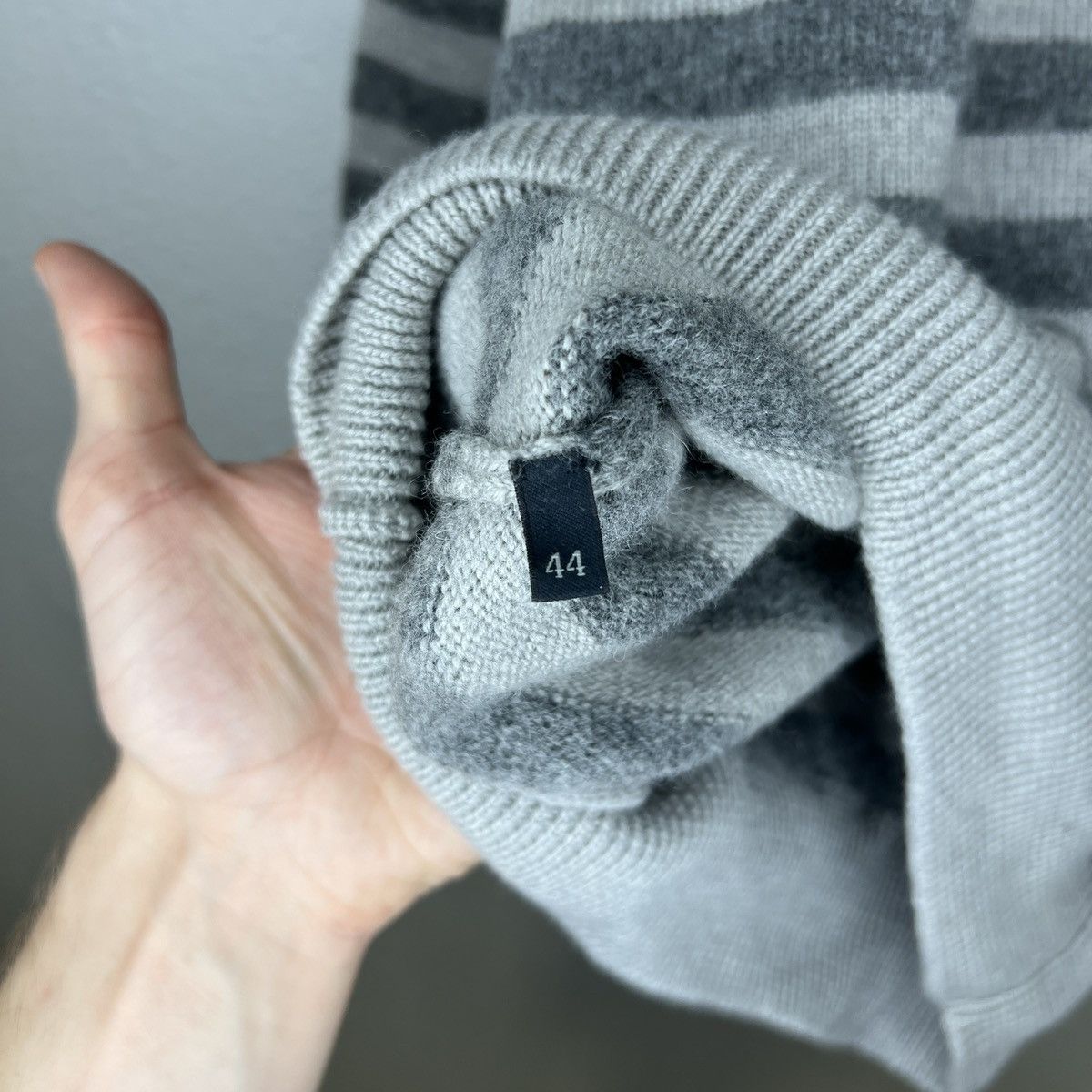 Prada Prada Wool Knitwear Sweater Grey Striped Jumper Retro Y2K Size M / US 6-8 / IT 42-44 - 6 Thumbnail