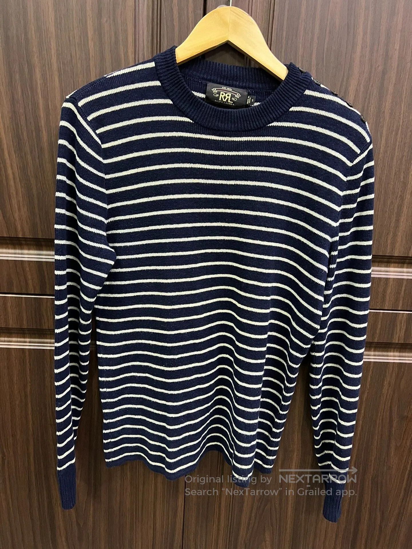 RRL Ralph Lauren striped navy sweater by RRL. Size US S / EU 44-46 / 1 - 1 Thumbnail