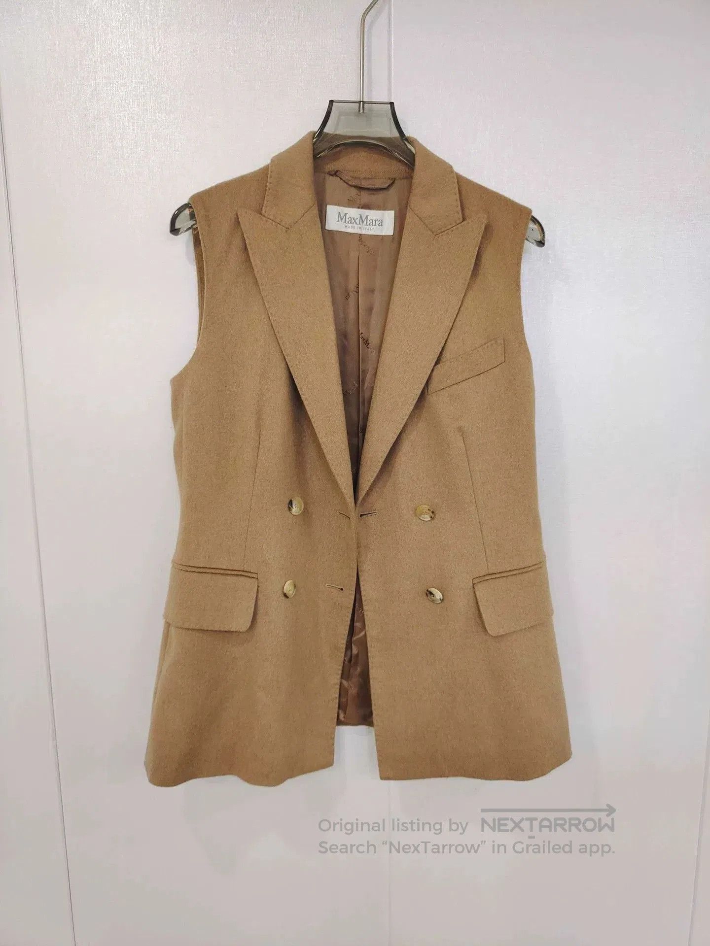 Other MaxMara Brown Double-Breasted Vest. Size US M / EU 48-50 / 2 - 1 Thumbnail