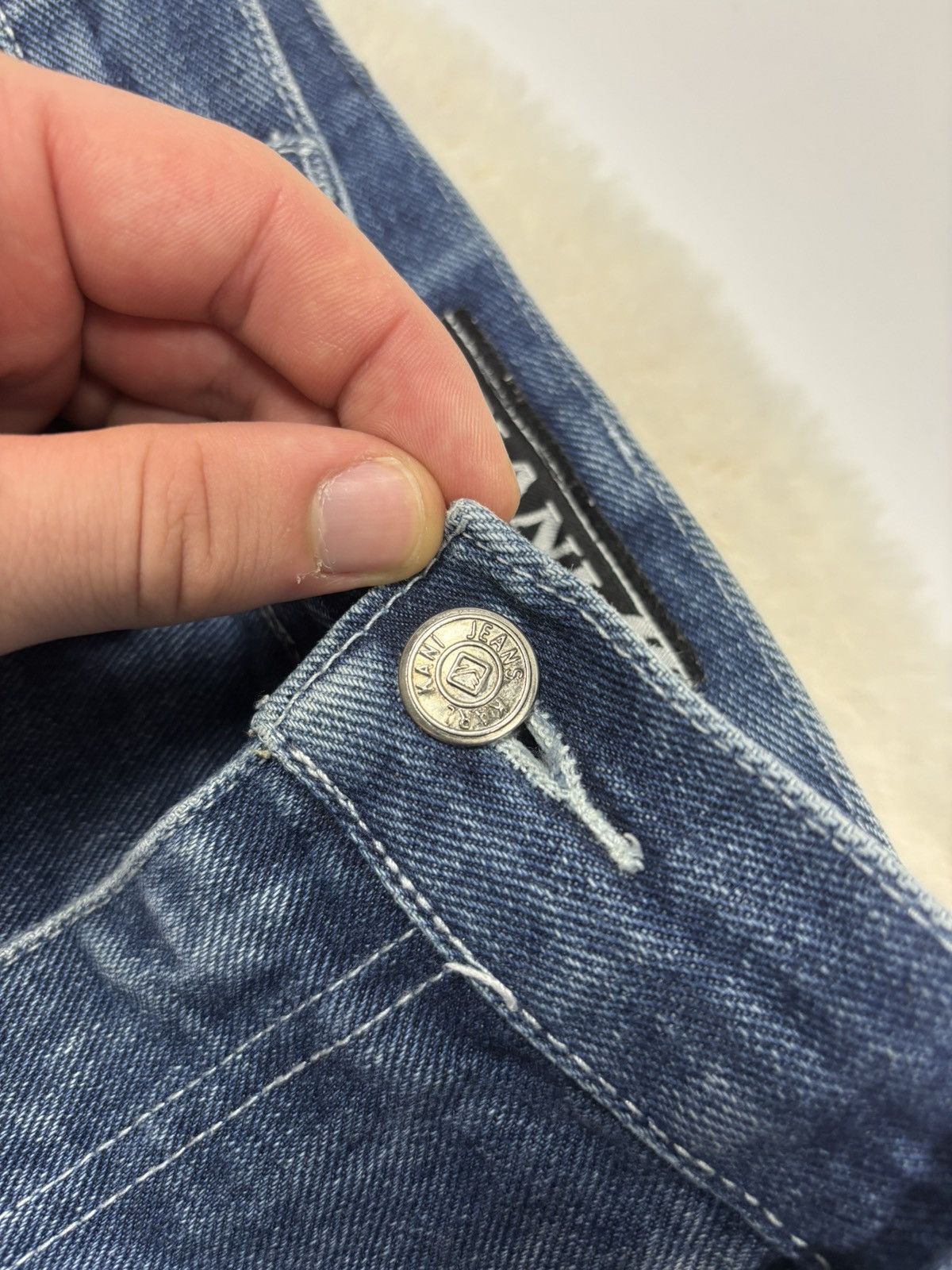 Karl Kani × Vintage Karl Kani Vintage Baggy Jeans With Acid Wash Rare Y2K Style Size US 34 / EU 50 - 22 Thumbnail