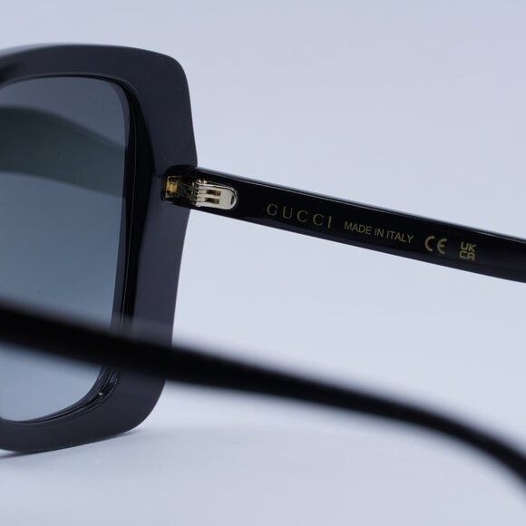 Gucci 🕶️ New Gucci GG1314S 001 Sunglasses - Black Frame, Grey Size ONE SIZE - 8 Thumbnail