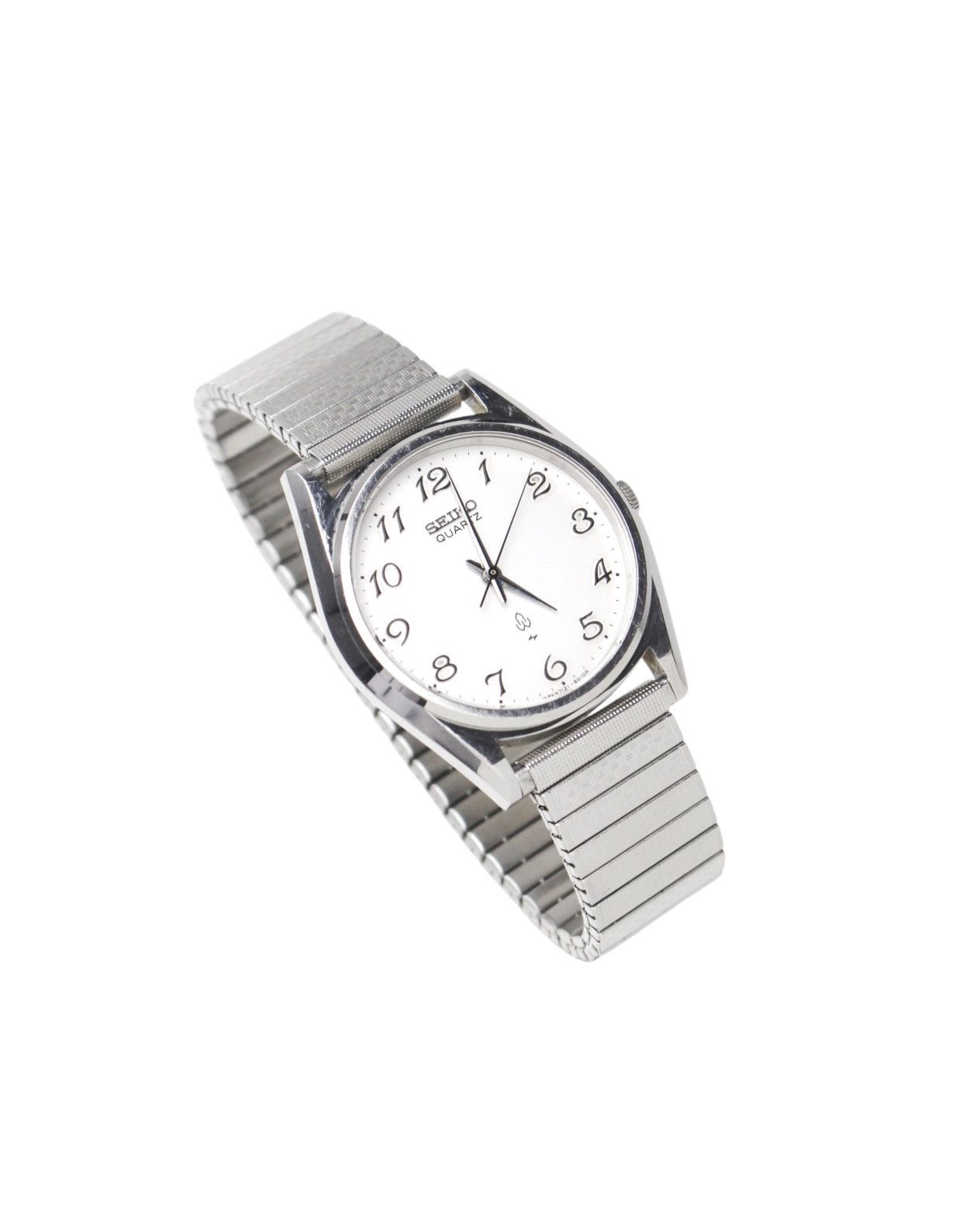 Seiko 1990S SEIKO QUARTZ WHITE DIAL EXPANSION BAND WATCH Size ONE SIZE - 2 Thumbnail