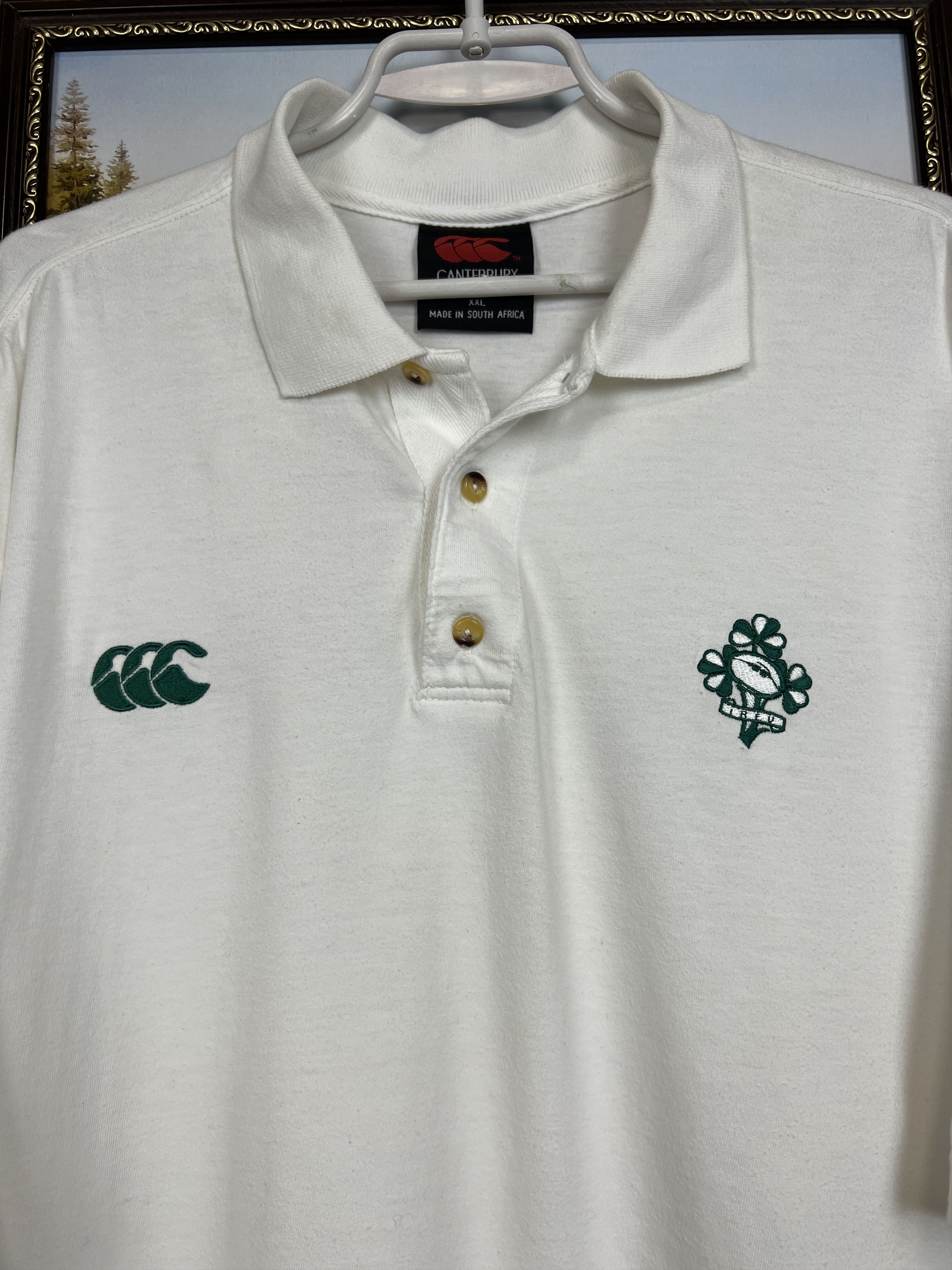 Vintage Vintage 90's Canterbury Ireland Rugby Union Jersey Polo Size US XXL / EU 58 / 5 - 5 Thumbnail