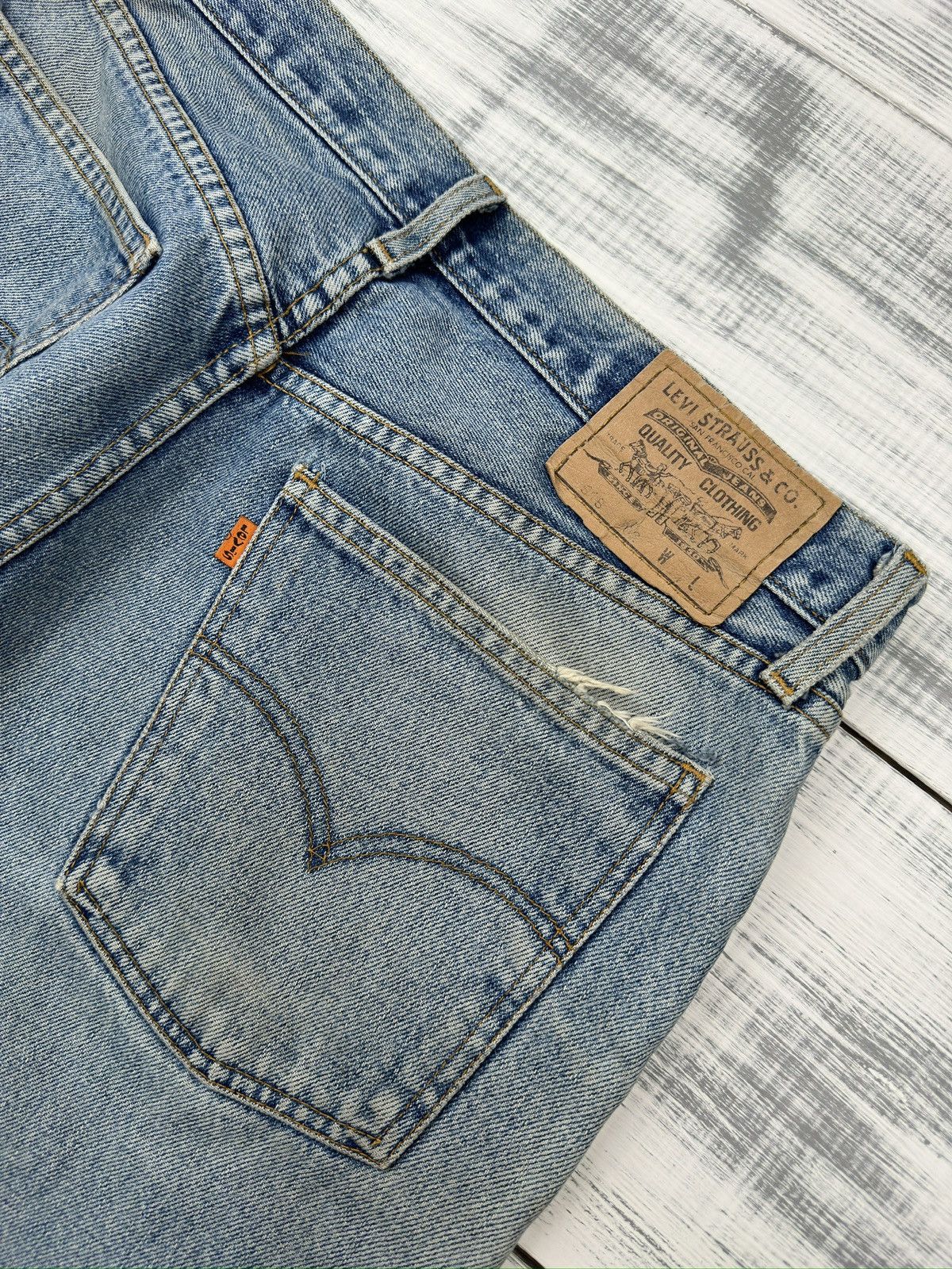 Levi's Vintage Levi's 618 Orange Tab Distressed Jeans Ripped Denim Size US 34 / EU 50 - 12 Thumbnail