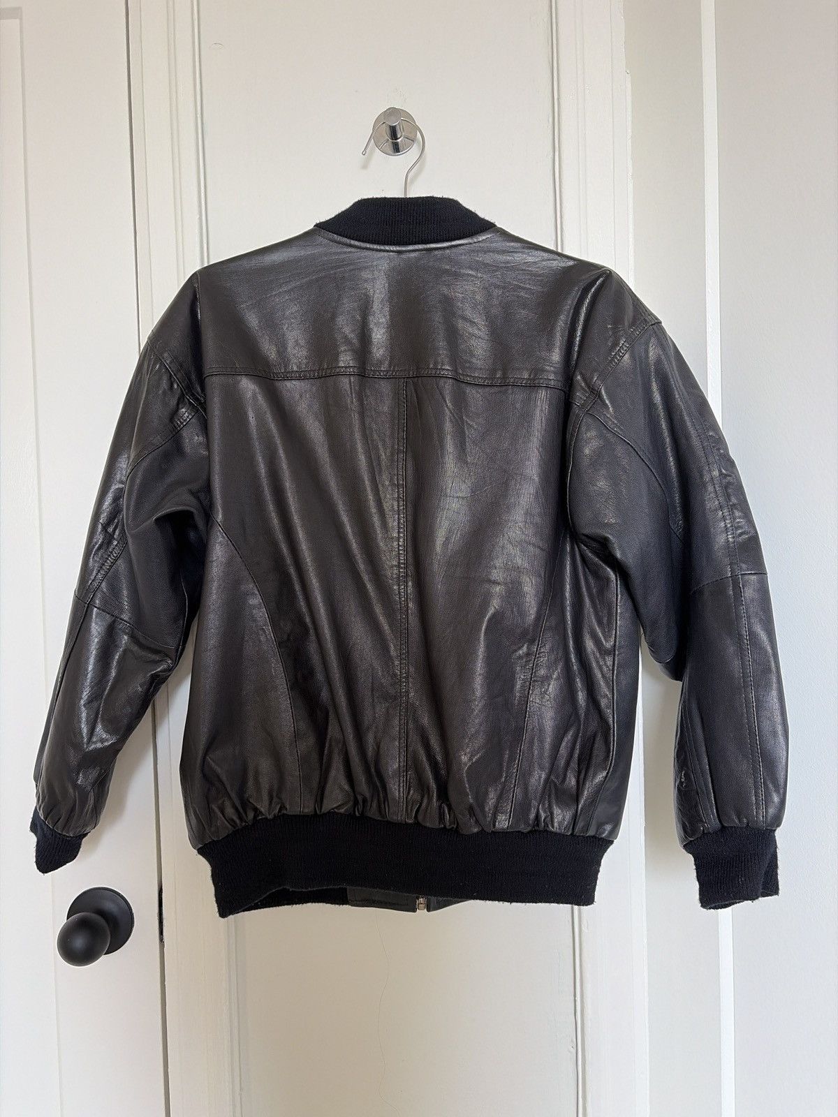 Vintage Leather Bomber Jacket Size US S / EU 44-46 / 1 - 4 Thumbnail