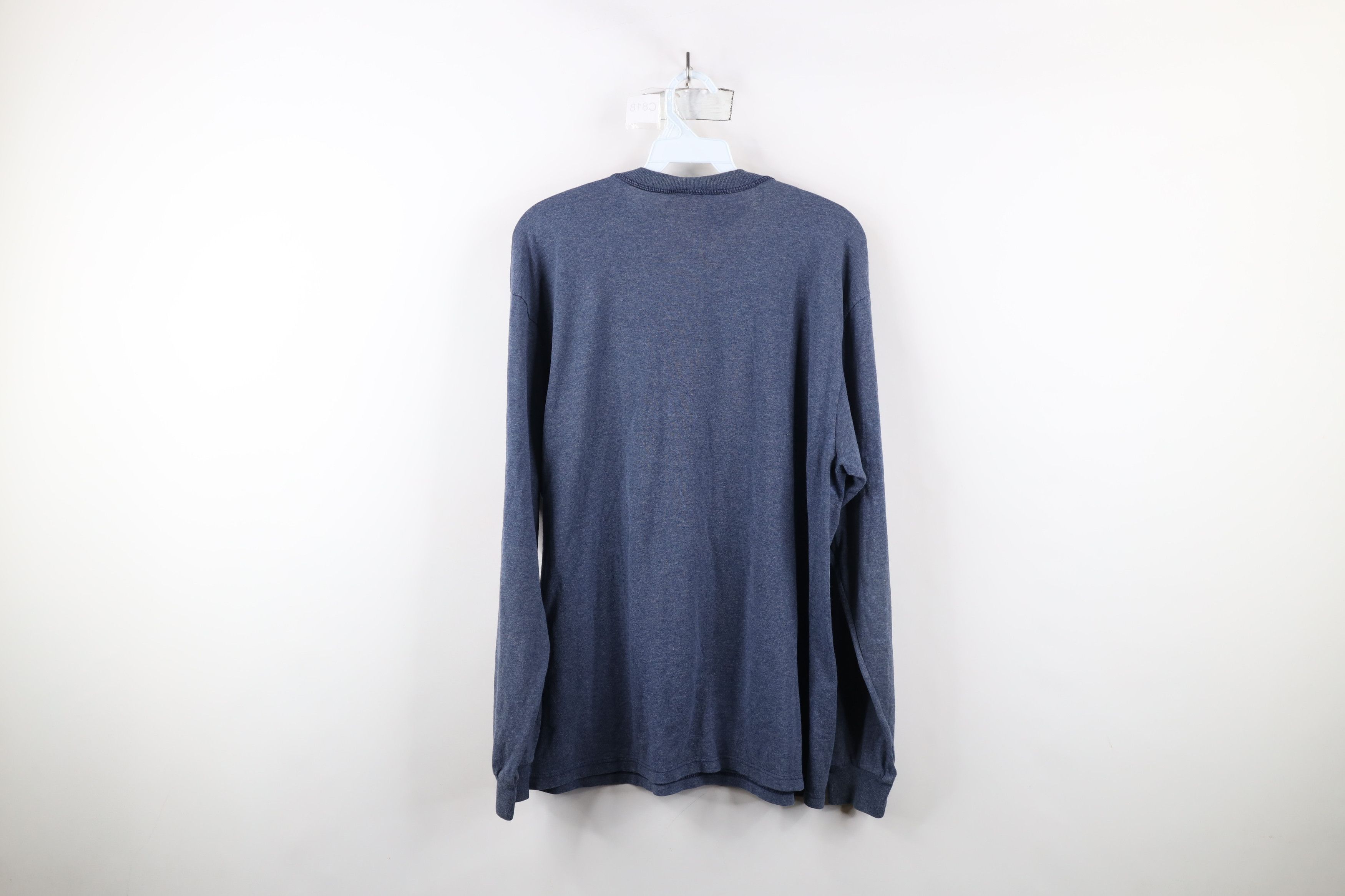 Vintage Vintage 90s Streetwear Blank Long Sleeve Henley T-Shirt Size US L / EU 52-54 / 3 - 12 Thumbnail