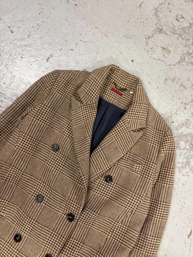 Marithe + Francois Girbaud 2000s Marithé + François Girbaud Beige Wool Tartan Long Coat Size US S / EU 44-46 / 1 - 4 Thumbnail