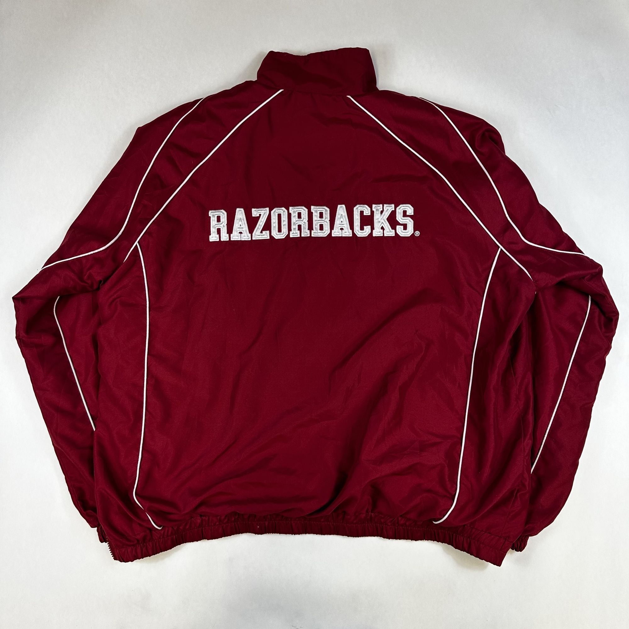 Vintage Arkansas Razorbacks Red Pullover Jacket XXL 58 Sports Polyes Size US XXL / EU 58 / 5 - 2 Thumbnail