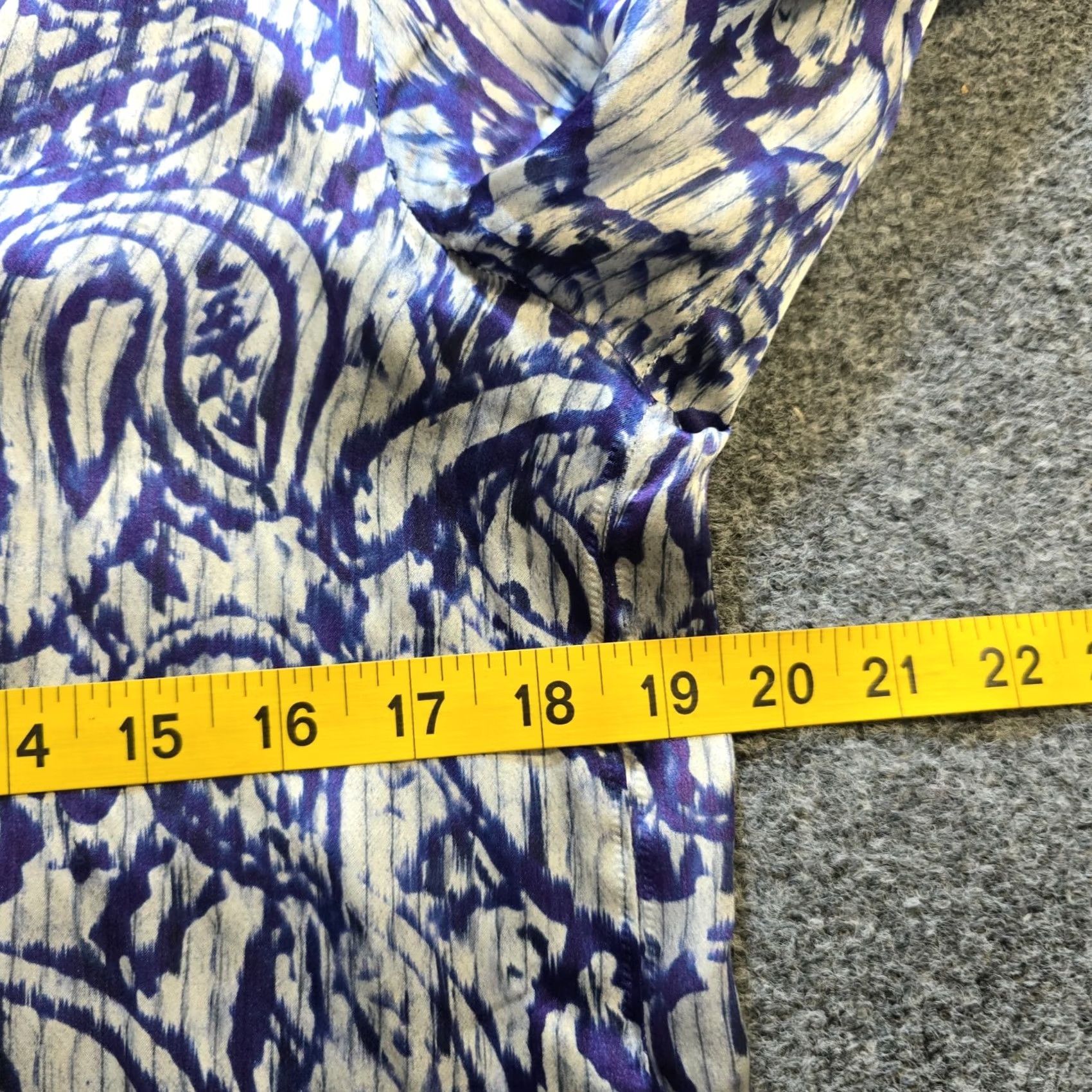 Vintage Mirto Top Womens Size 38 Blue Silk Paisley Spain Luxury Maximalist Career Spain Size XS / US 0-2 / IT 36-38 - 5 Thumbnail