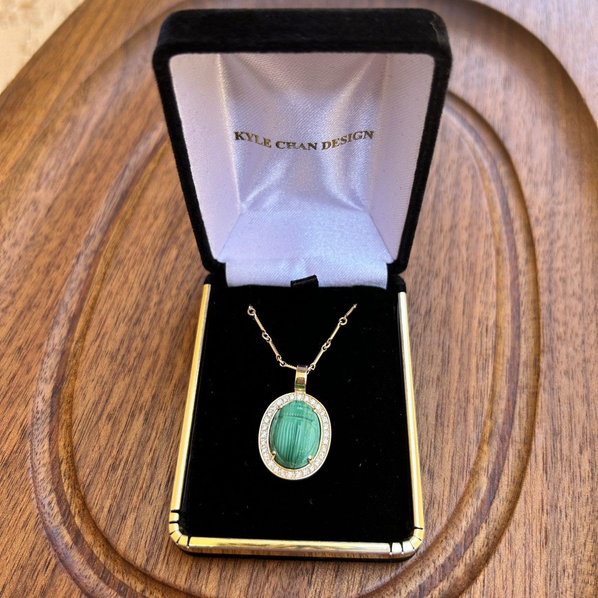 Other Kyle Chan 14K Gold Scarab Necklace | Malachite & Diamonds Size ONE SIZE - 10 Thumbnail