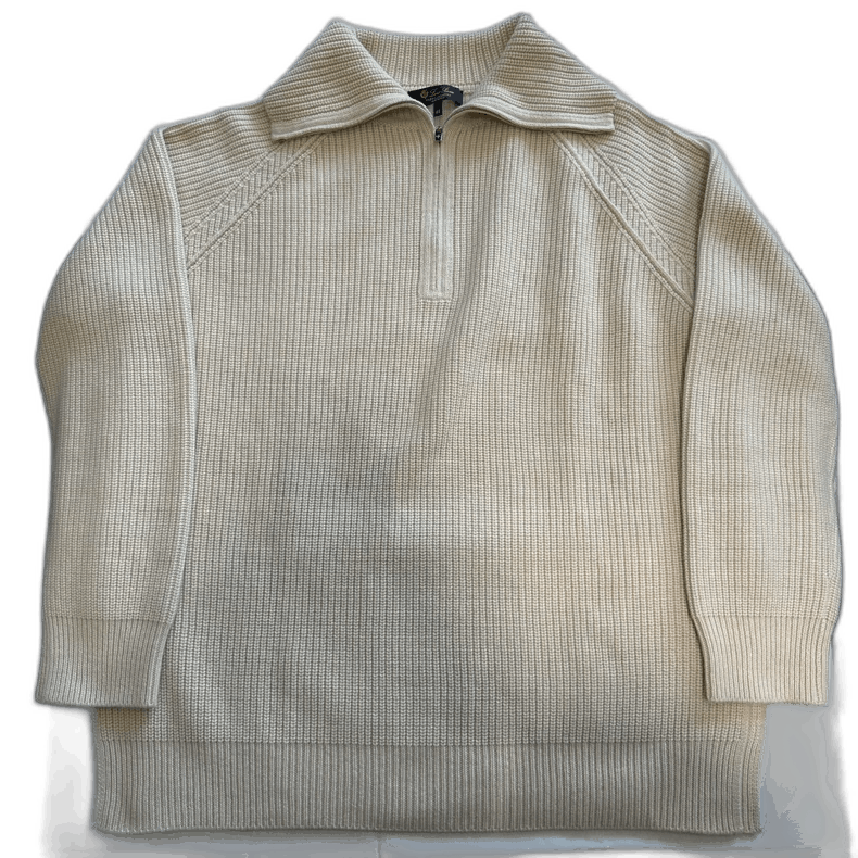 Loro Piana LoroPiana Beige Zip Neck Knit Sweater - dmc Size M / US 6-8 / IT 42-44 - 1 Thumbnail