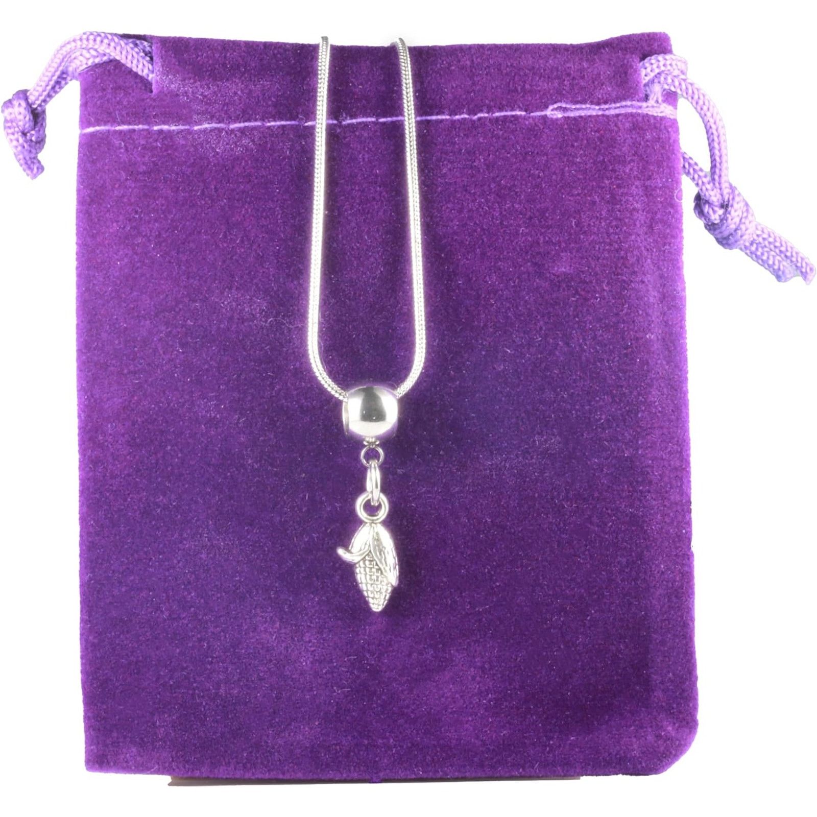 & Other Stories Corn on the Cob Food Necklace - Stainless Steel Chain Size ONE SIZE - 1 Thumbnail