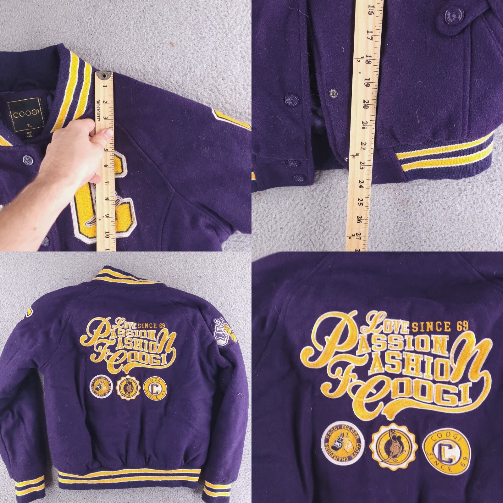 Coogi VINTAGE COOGI Australia Letterman Varsity Jacket Women's XL Streetwear Size XL / US 12-14 / IT 48-50 - 8 Thumbnail