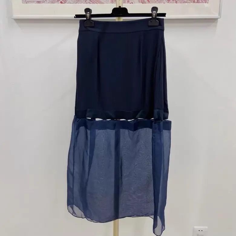 Stella McCartney Stella McCartney Blue Colorblocked Skirt 36 Size 25" / US 0 / IT 36 - 2 Thumbnail