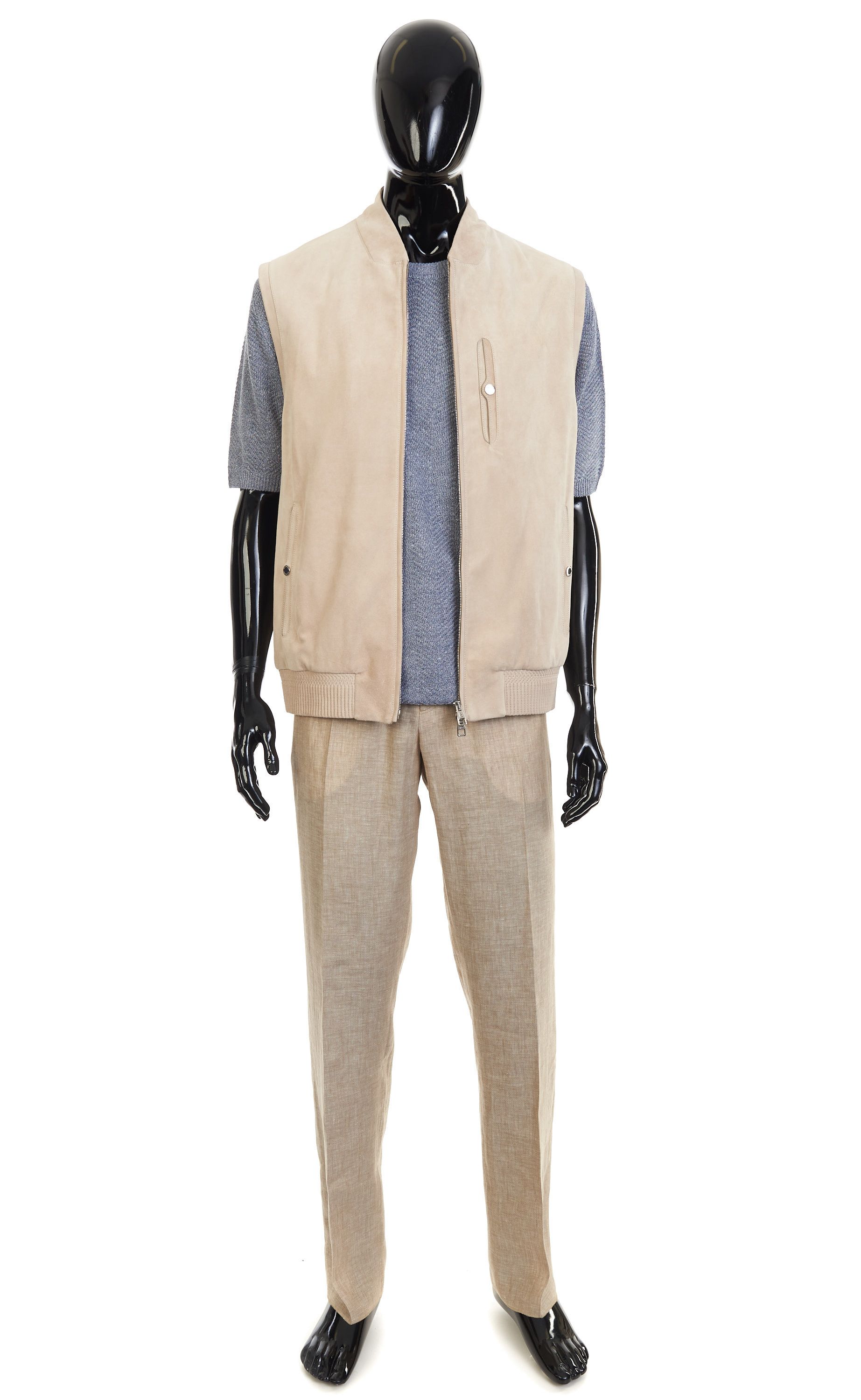Other Brett Johnson Sand Brown Suede Gilet Vest Size US M / EU 48-50 / 2 - 2 Thumbnail