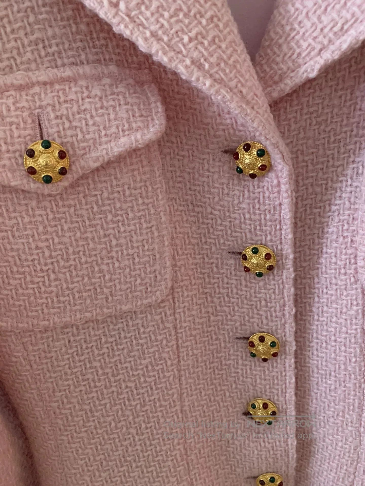 Chanel Chanel Vintage Glass Button Pink Coat. Size S / US 4 / IT 40 - 5 Thumbnail