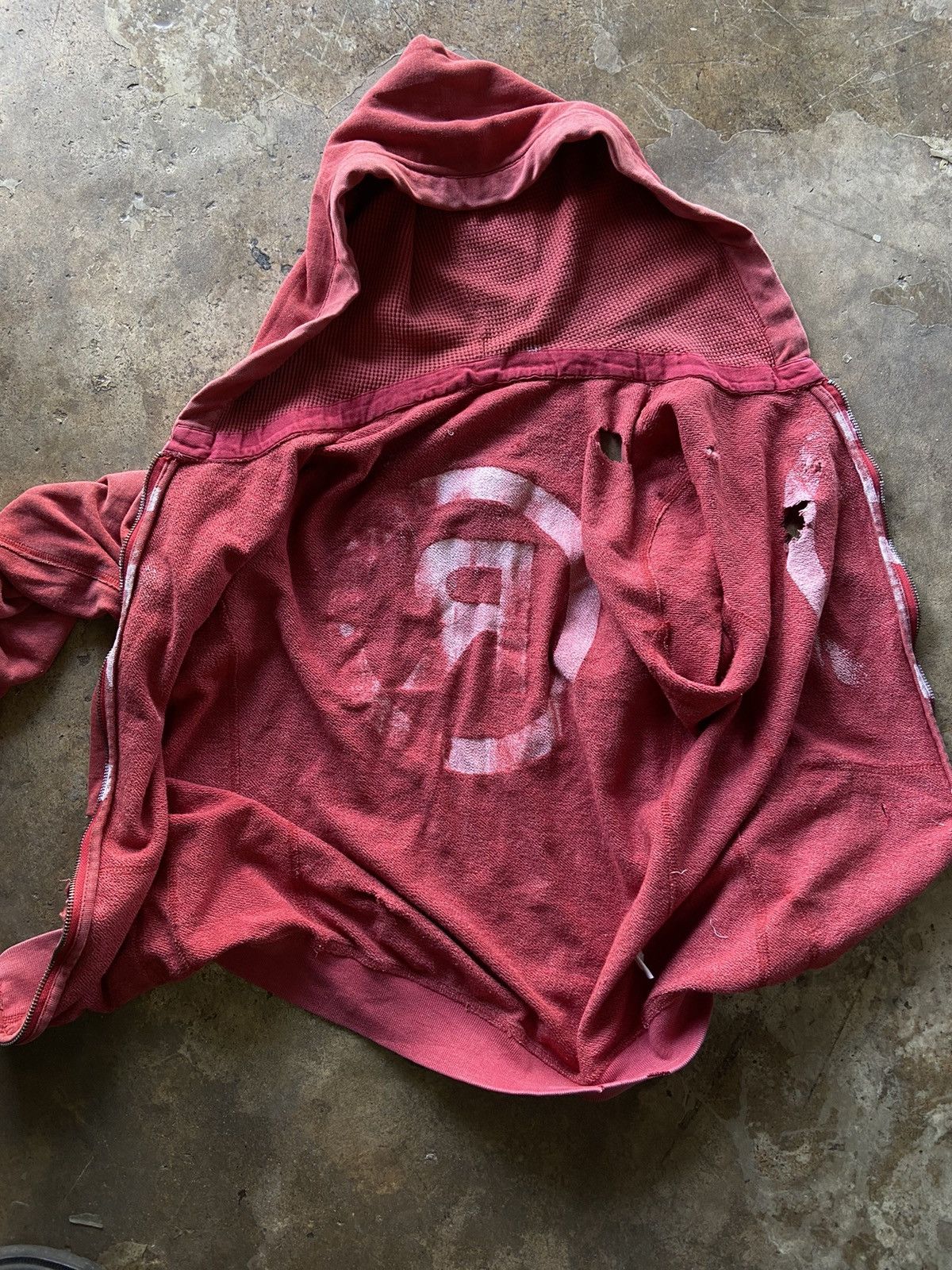 Japanese Brand × Vintage Vintage 90s hoodie distressed sun faded Size US XS / EU 42 / 0 - 2 Thumbnail
