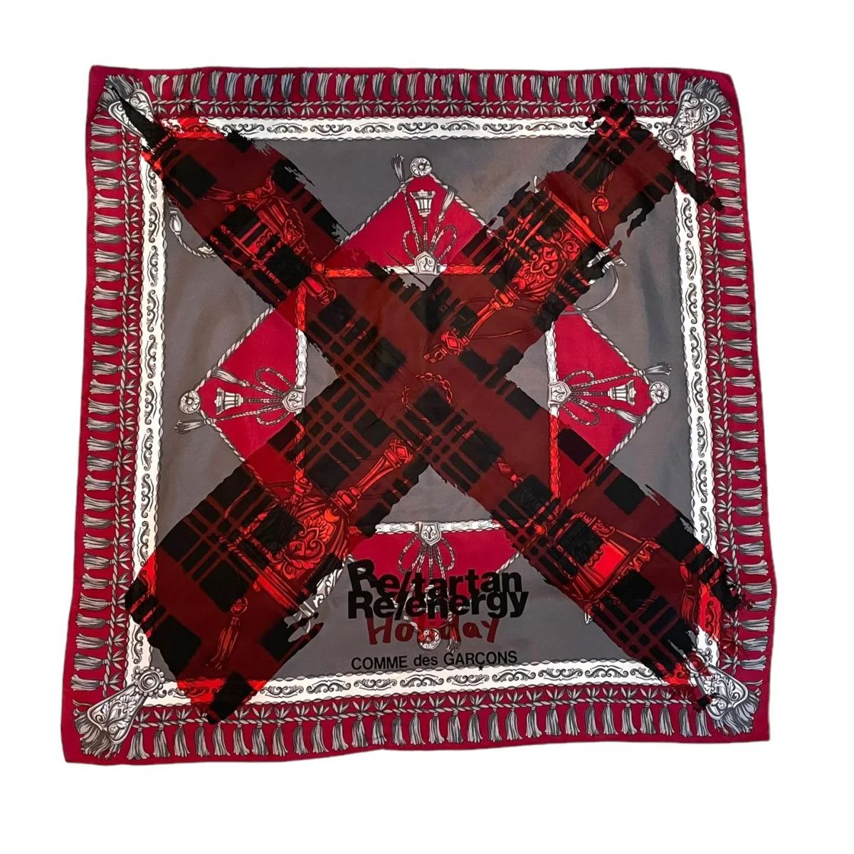 Comme des Garcons AW17 Reconstructed Christmas Holiday Silk Scarf Size ONE SIZE - 1 Thumbnail