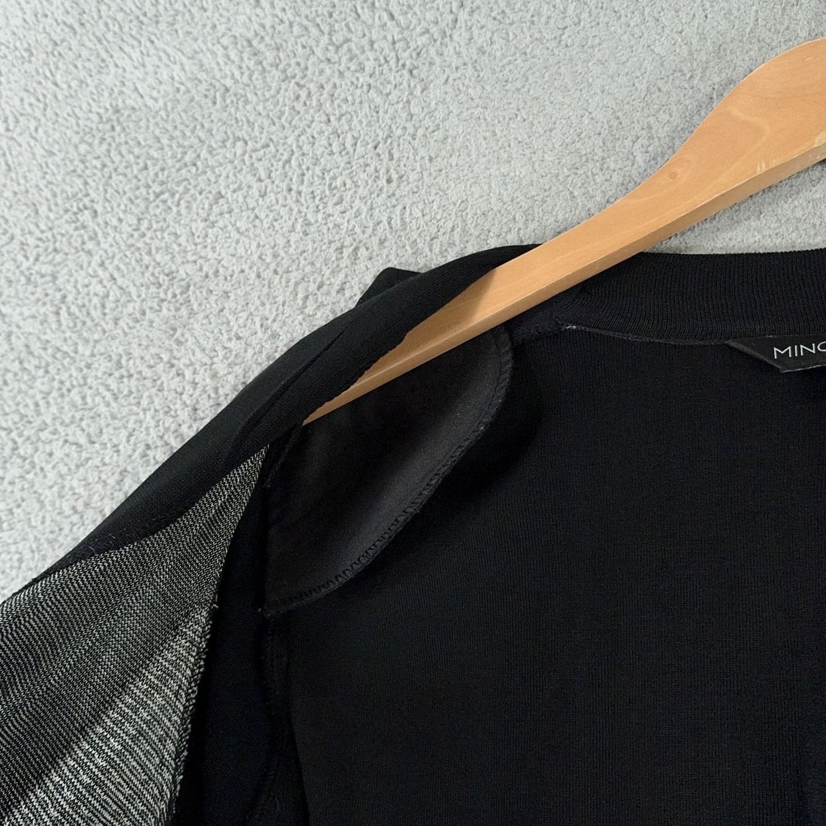 Vintage VINTAGE: Ming Wang Jacket Womens Large Black Red Gray Geometric Open Front Knit Career Size L / US 10 / IT 46 - 5 Thumbnail