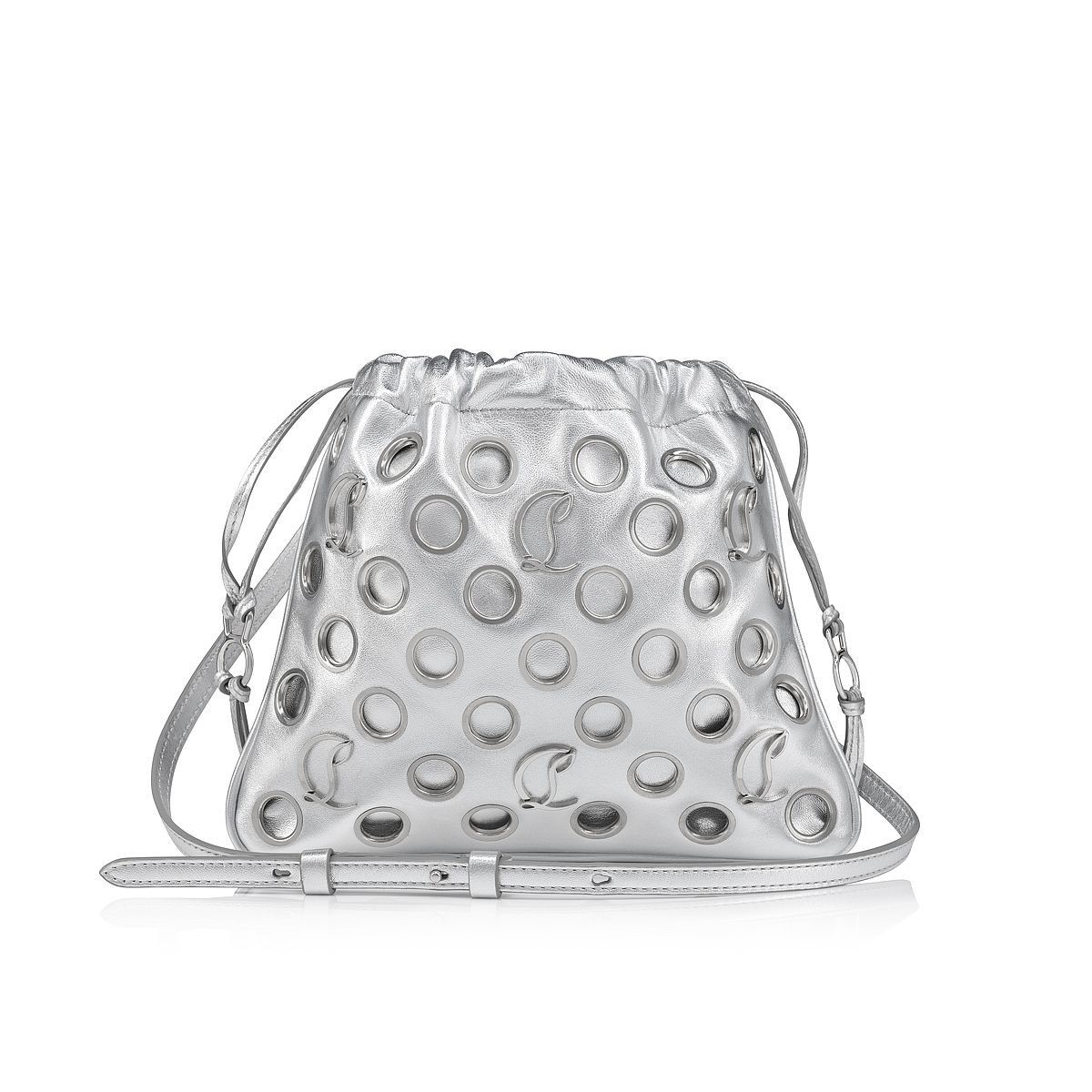 Christian Louboutin o1s1wg110225 Size:OS/Mouchara Mini Shoulder Bag in Silver Size ONE SIZE - 1 Thumbnail