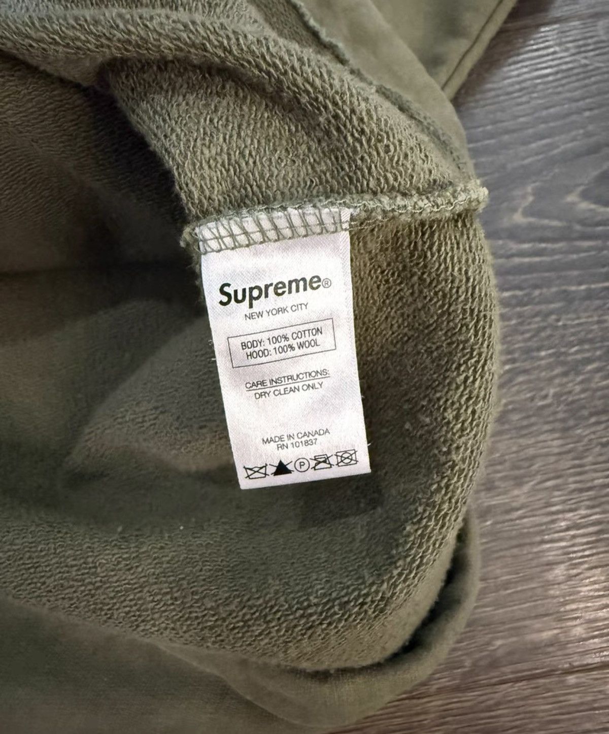 Comme des Garcons Supreme cdg Olive hooded sweatershirt Size US XL / EU 56 / 4 - 4 Thumbnail