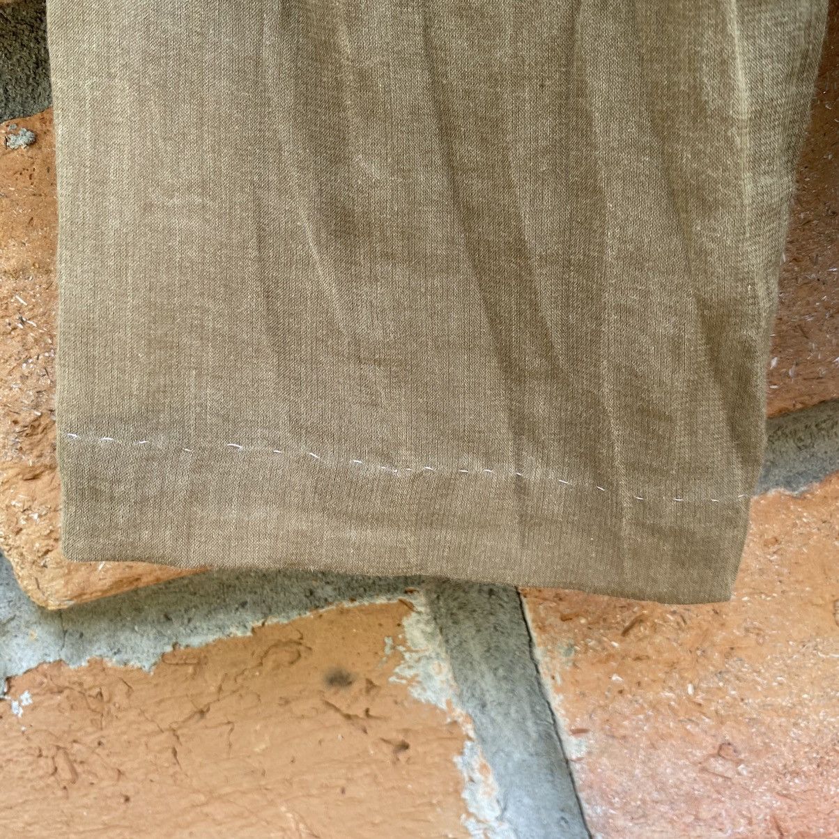 Japanese Brand Hiroko BIS Camel Beige Crinkle Button-Up Blouse Size L / US 10 / IT 46 - 10 Thumbnail