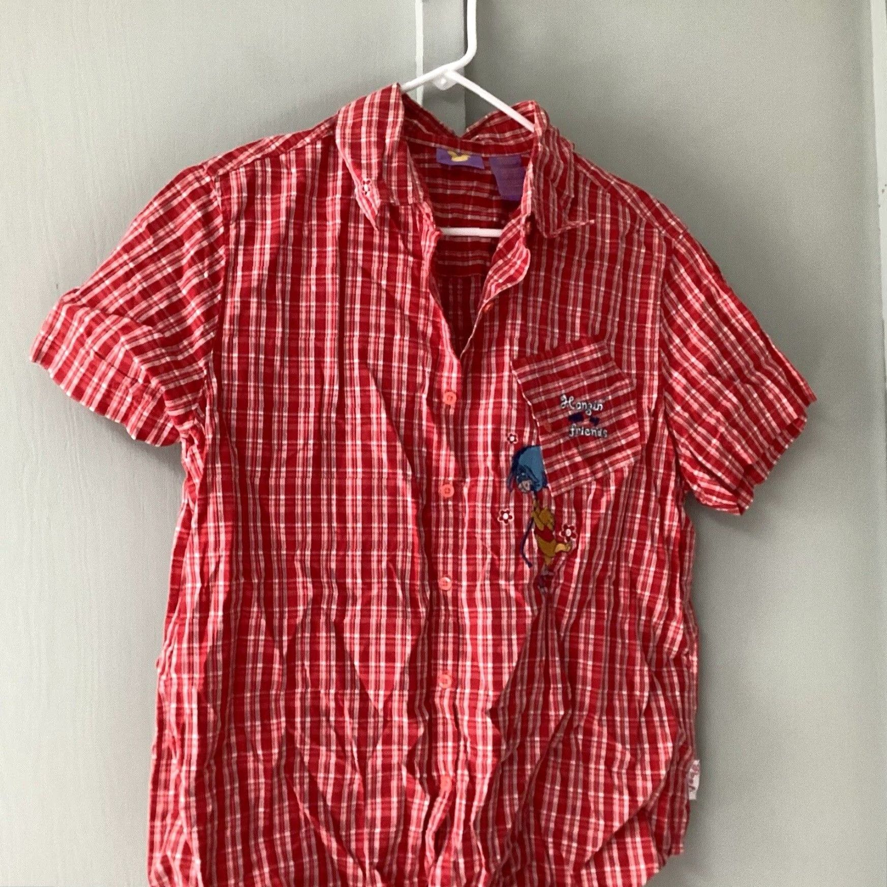 Disney VINTAGE Disney Women's Red Plaid Winnie The Pooh Flannel Shirt Medium Size M / US 6-8 / IT 42-44 - 5 Thumbnail
