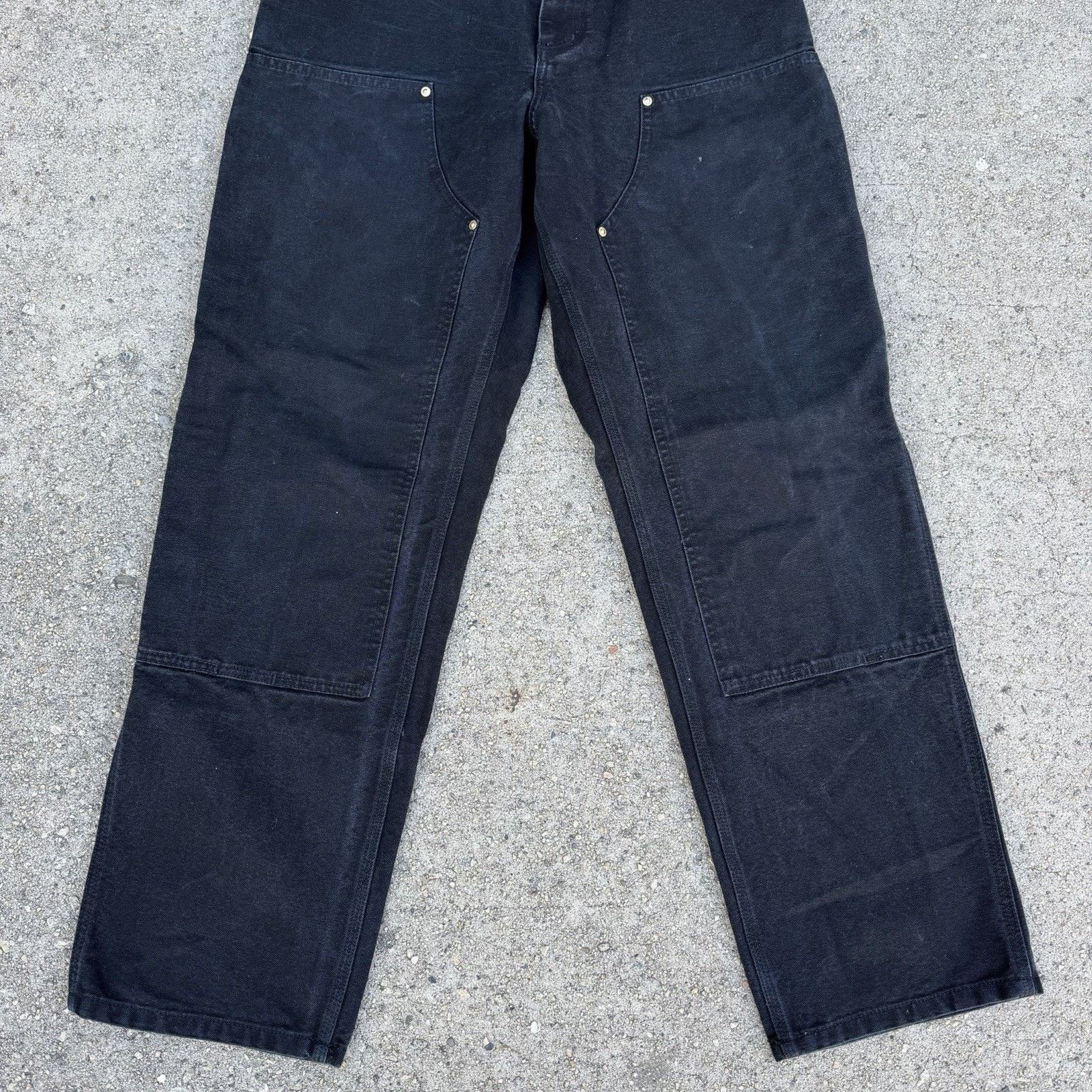 Carhartt Wip Carhartt WIP Work In Progress Black Double Knee Pants 32x32 Size US 32 / EU 48 - 3 Thumbnail